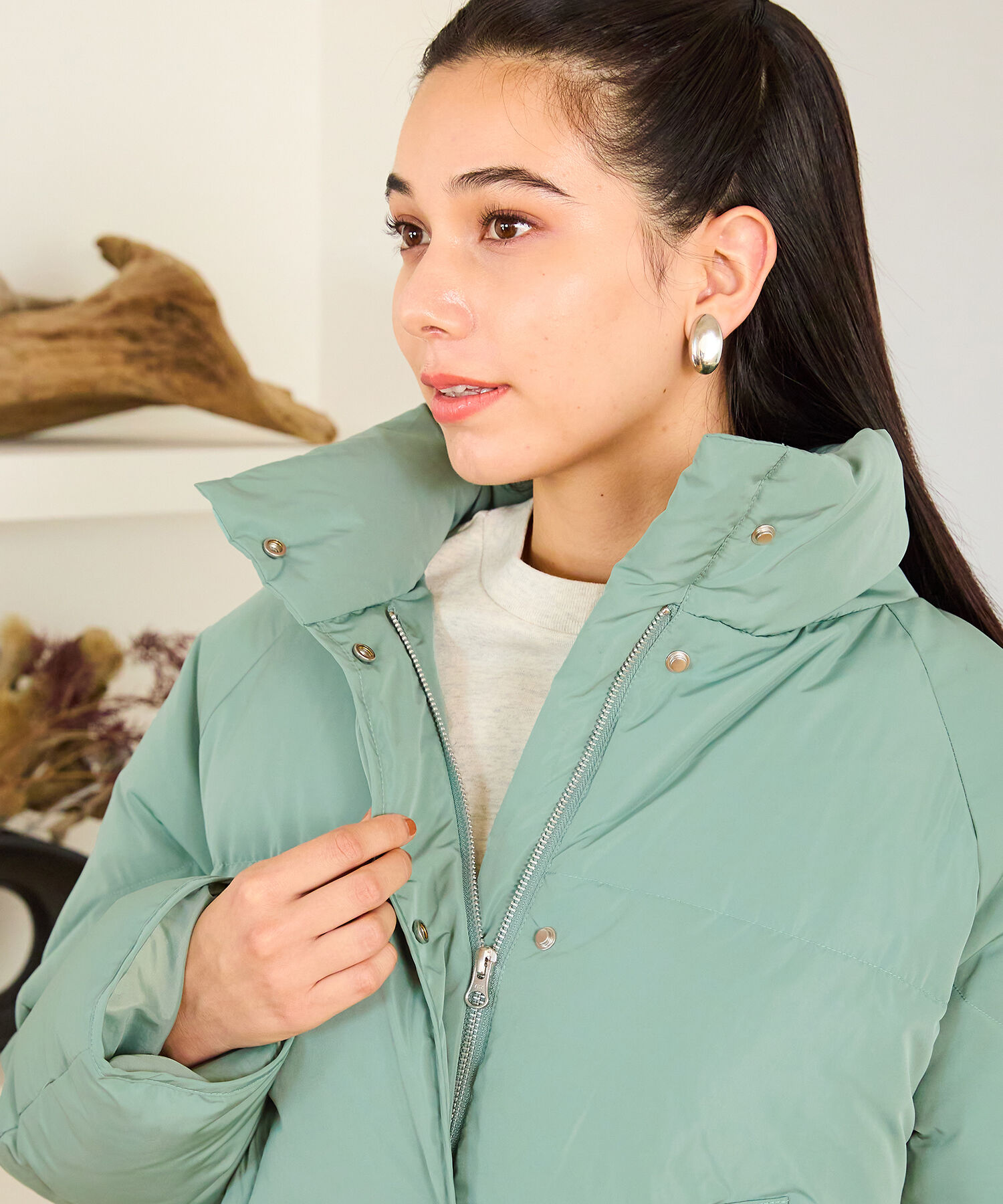 ORiental TRaffic「スタンドネック ショート ダウン ジャケット /MO43D02」|ダウン|