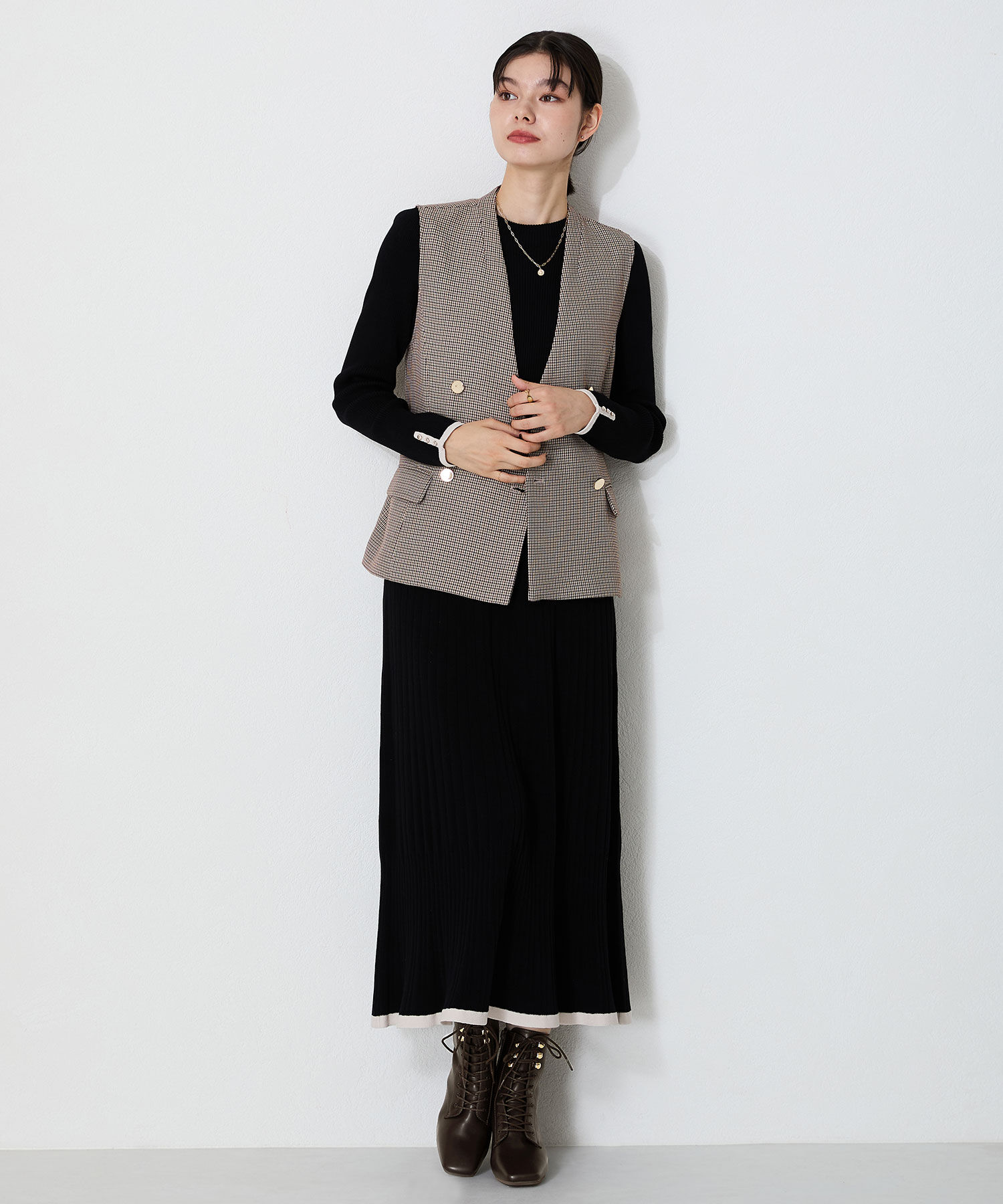 ORiental TRaffic「スクエアトゥ レースアップ ヒールブーツ /41428 袴ブーツ」|ショートブーツ|