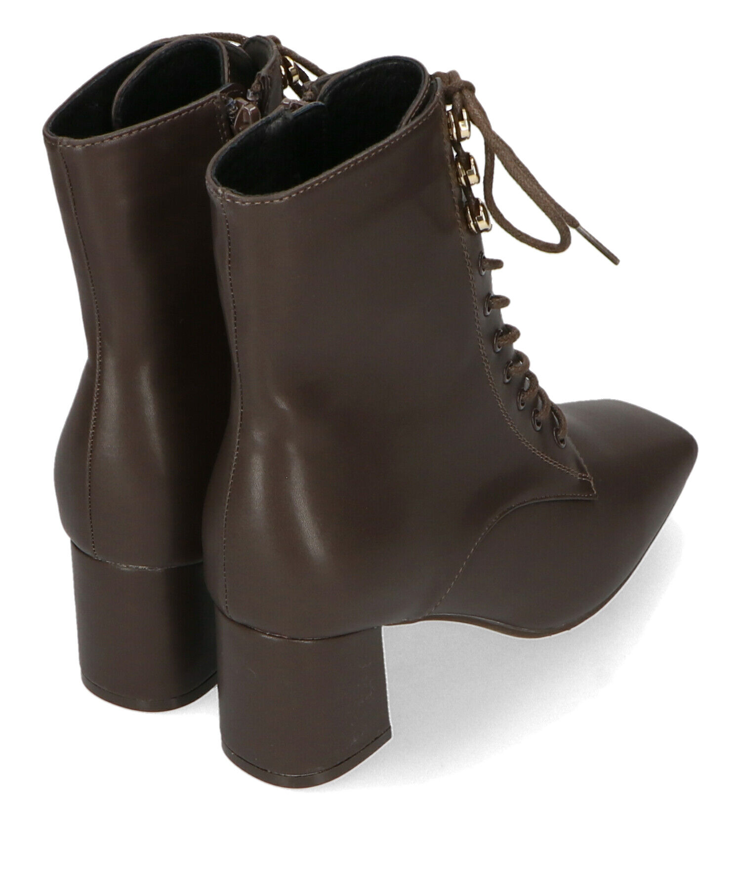 ORiental TRaffic「スクエアトゥ レースアップ ヒールブーツ /41428 袴ブーツ」|ショートブーツ|