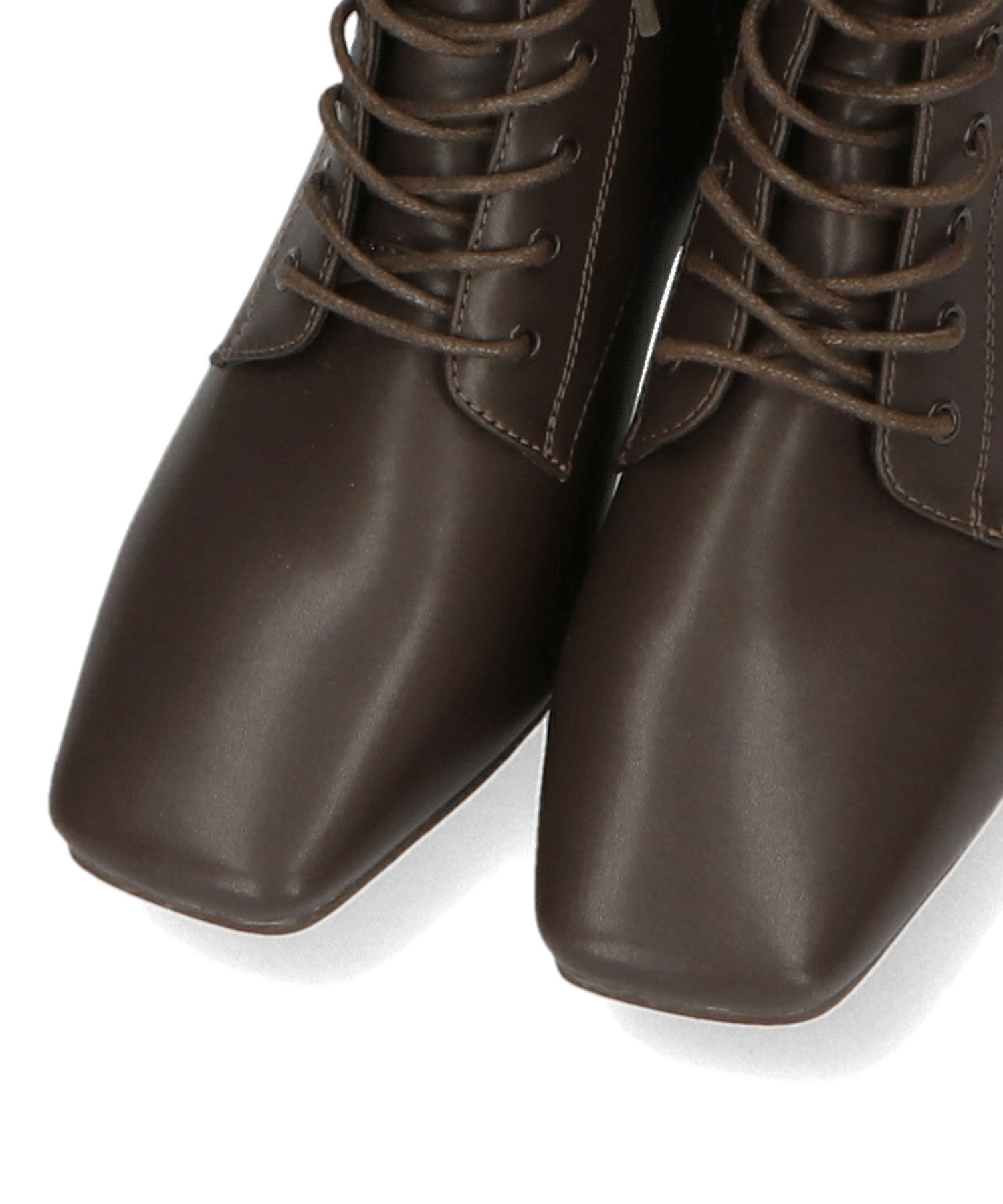 ORiental TRaffic「スクエアトゥ レースアップ ヒールブーツ /41428 袴ブーツ」|ショートブーツ|