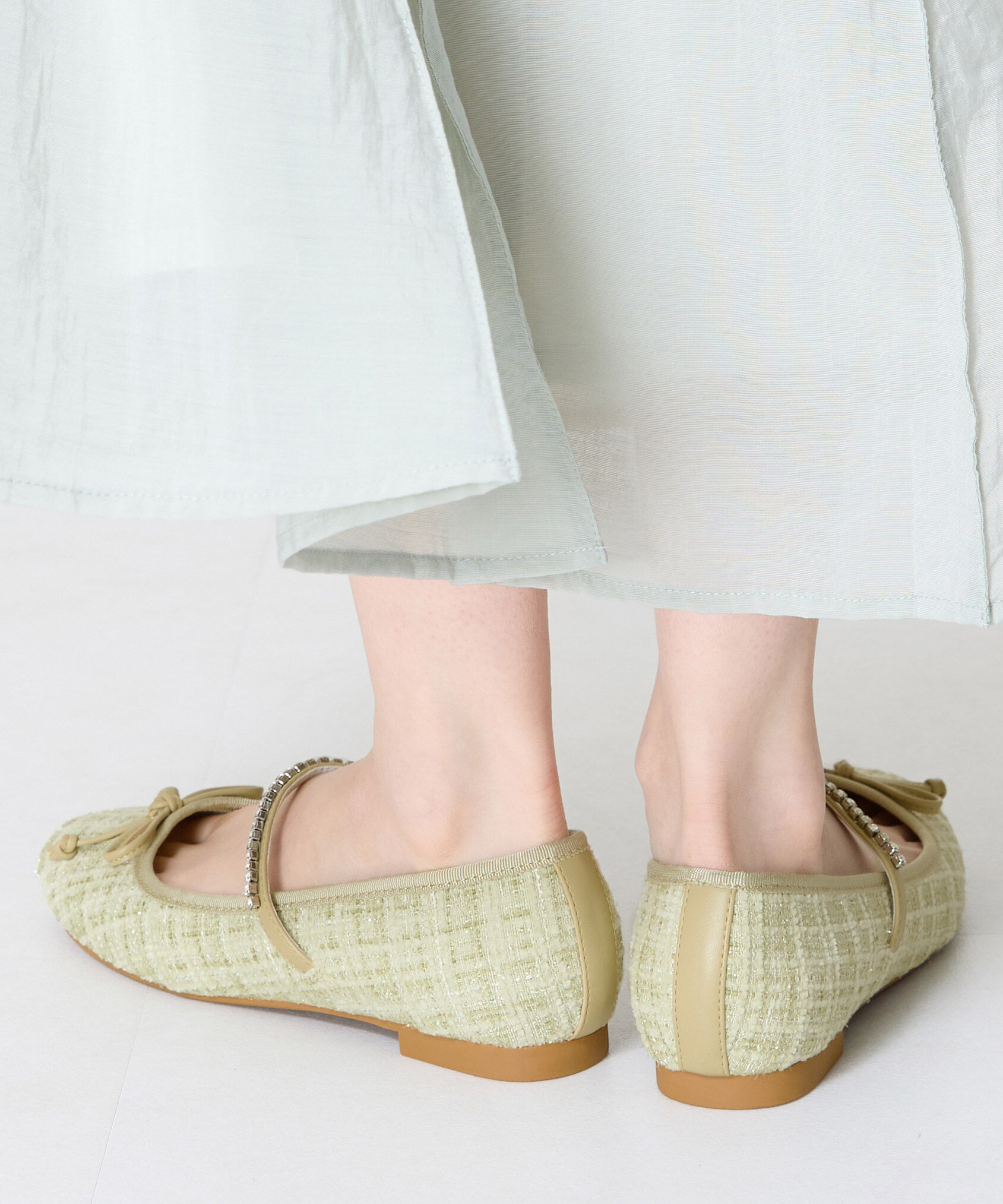 ORiental TRaffic「ツイードバレエストラップパンプス/51106」|パンプス|