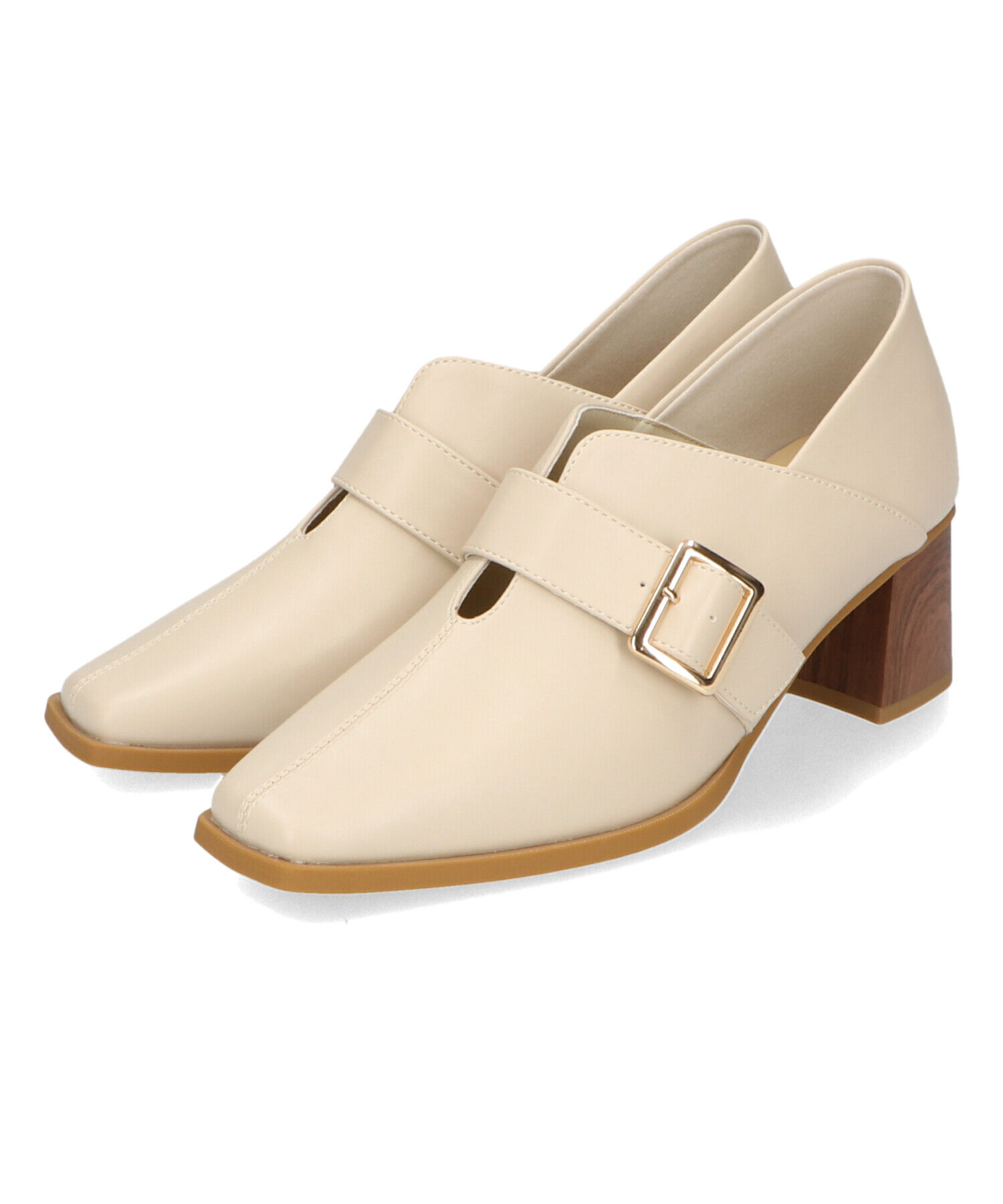 ORiental TRaffic「ウッドヒールベルトパンプス/51103 パンプス トレンド 人気 売れてる」|パンプス|