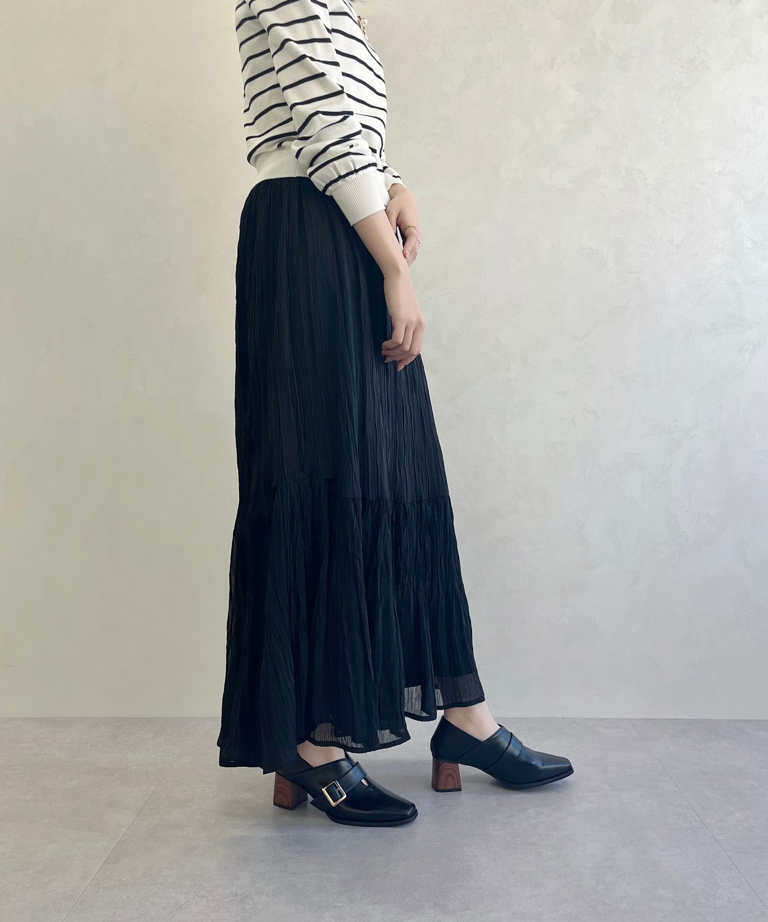 ORiental TRaffic「ウッドヒールベルトパンプス/51103 パンプス トレンド 人気 売れてる」|パンプス|