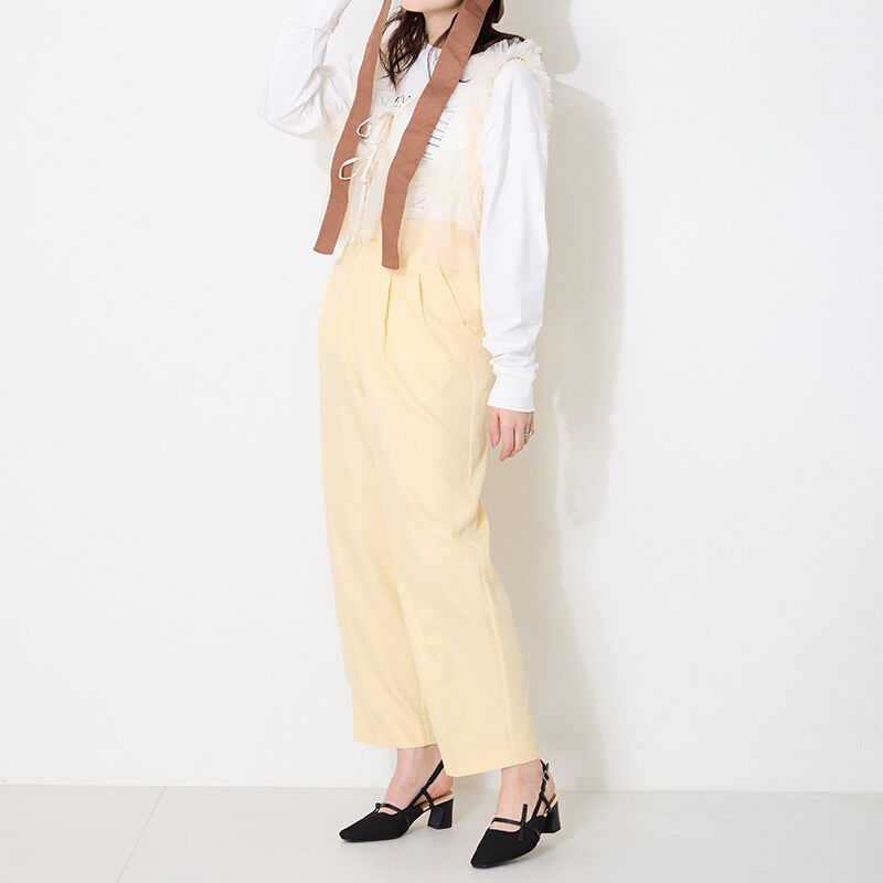 ORiental TRaffic「リブニット細ストラップパンプス/51114 人気 トレンド 売れてる パンプス ニット」|パンプス|