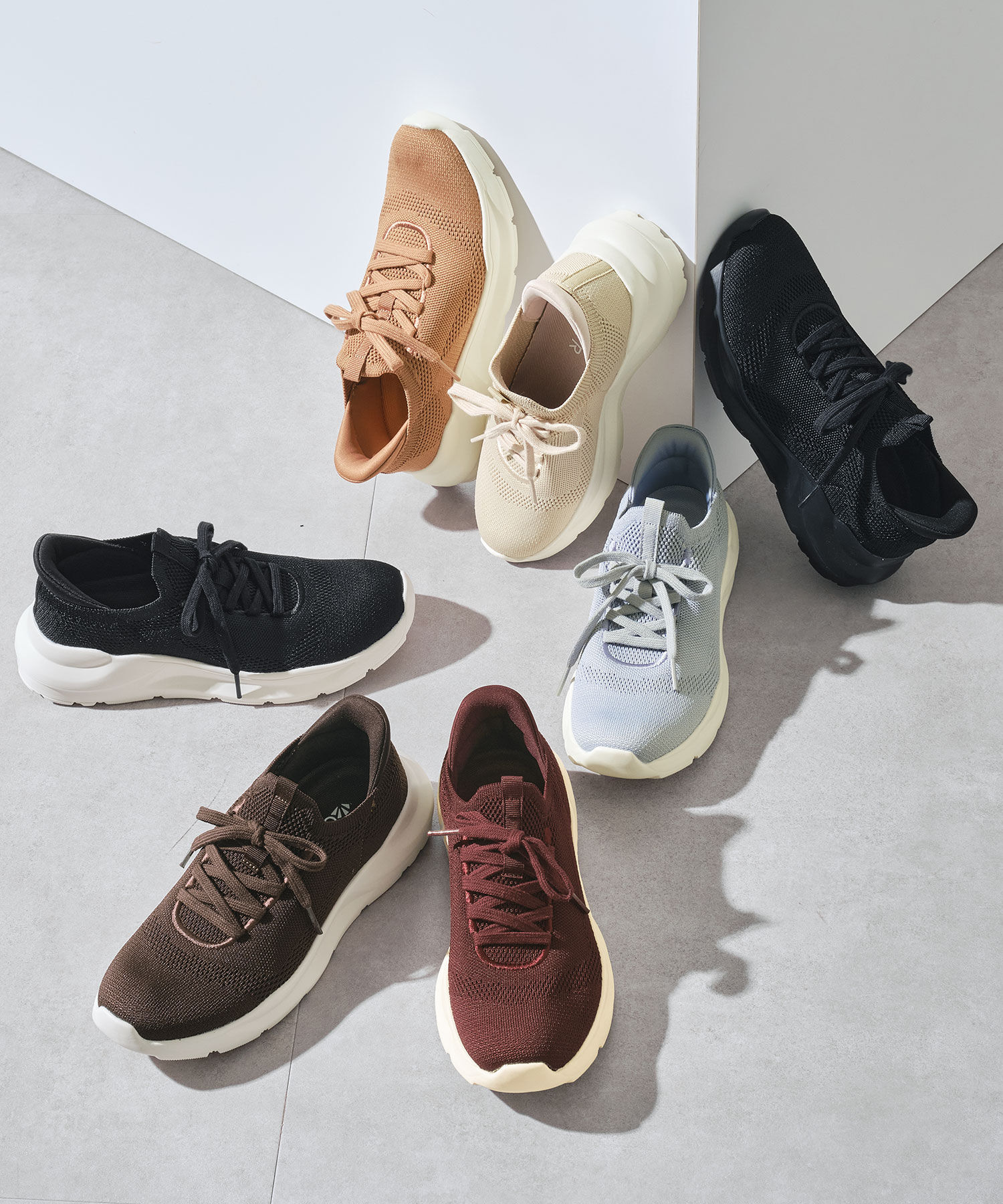 ORiental TRaffic「 【瞬間フィット】 ニットスニーカー /OT3757 軽量 歩きやすい 楽ちん ハンズフリー」|スニーカー|