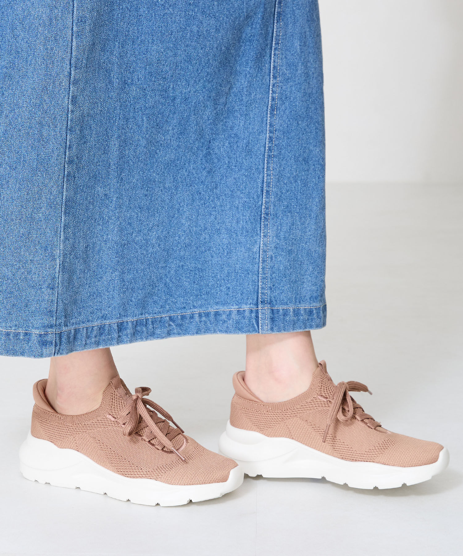 ORiental TRaffic「 【瞬間フィット】 ニットスニーカー /OT3757 軽量 歩きやすい 楽ちん ハンズフリー」|スニーカー|