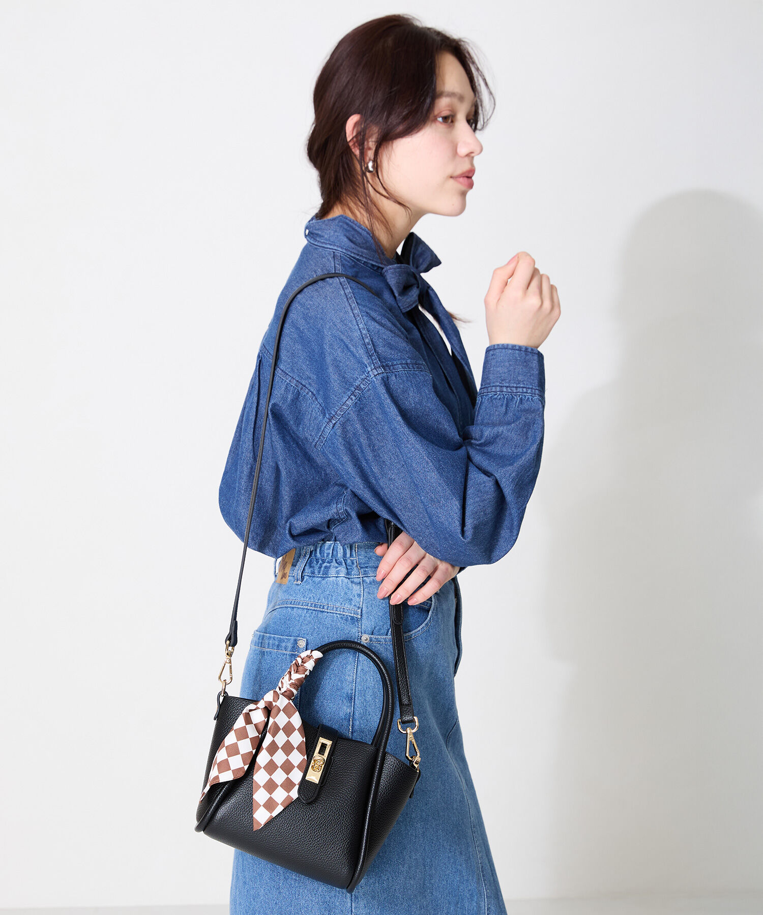 ORiental TRaffic「スカーフ 付き 2way ハンド バッグ /BA-252 ハンドバッグ」|ハンドバッグ|