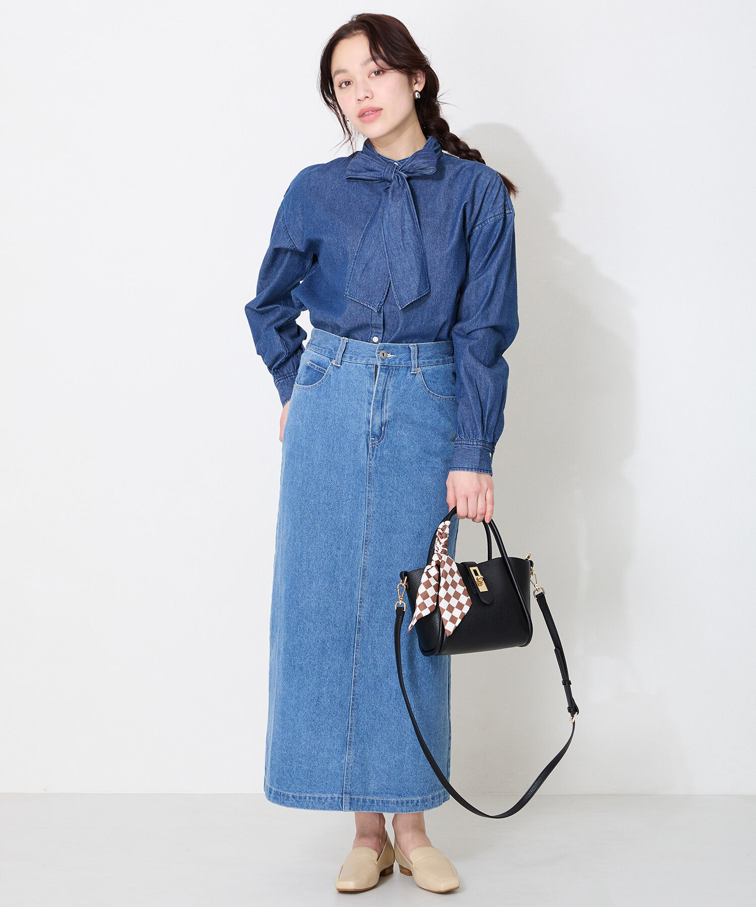 ORiental TRaffic「スカーフ 付き 2way ハンド バッグ /BA-252 ハンドバッグ」|ハンドバッグ|