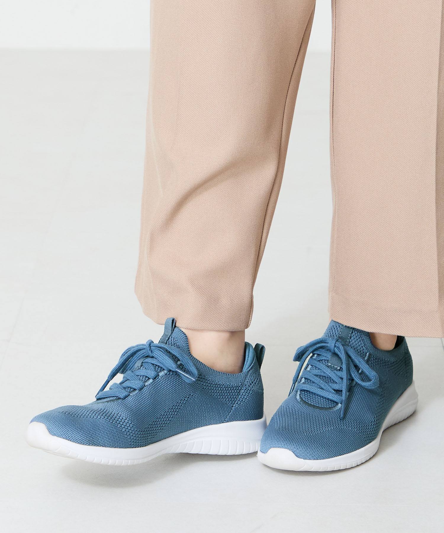 ORiental TRaffic「レースアップ ニット スニーカー /OT3765  トレンド　人気  軽い ワンタッチ」|スニーカー|