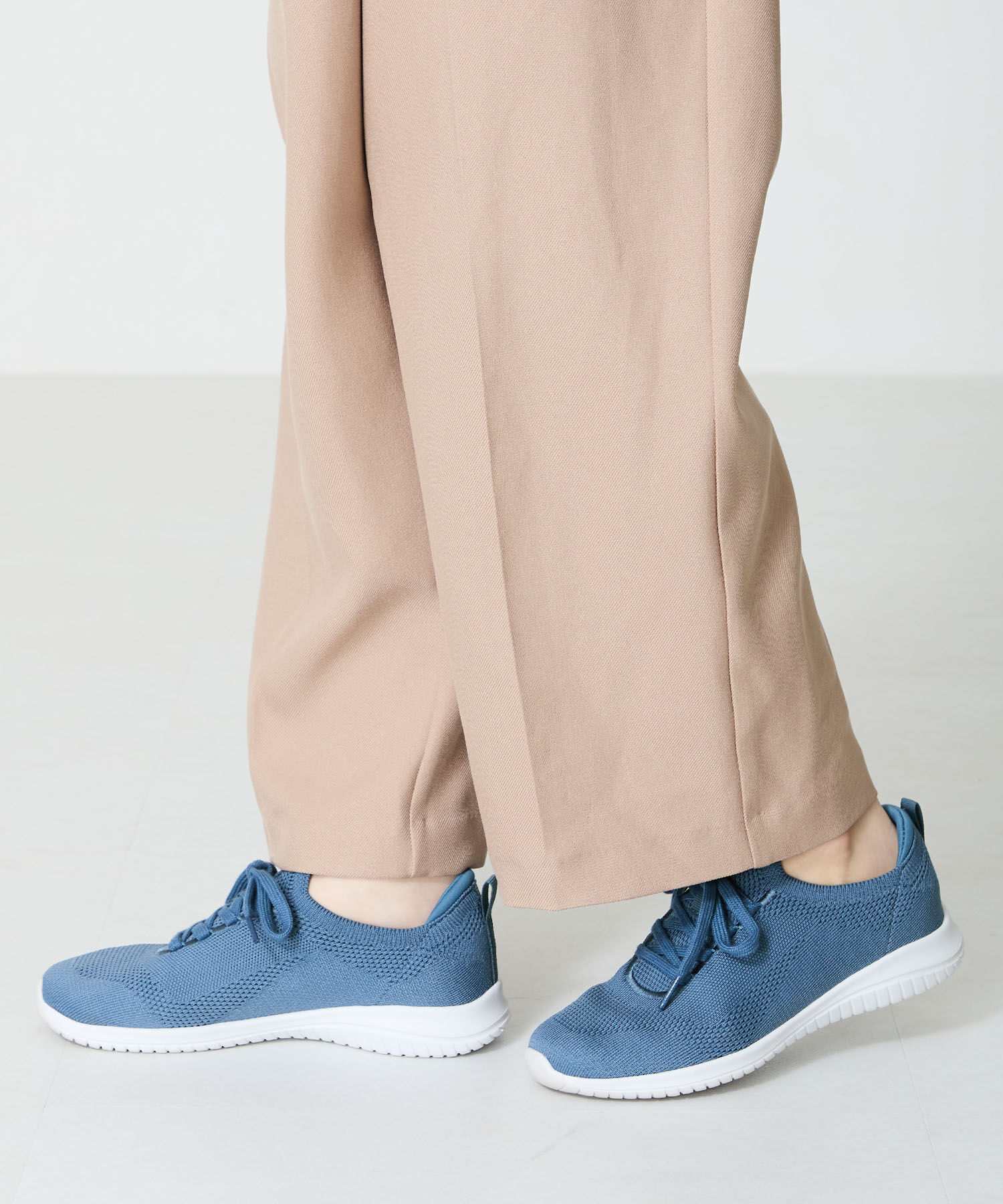 ORiental TRaffic「レースアップ ニット スニーカー /OT3765  トレンド　人気  軽い ワンタッチ」|スニーカー|