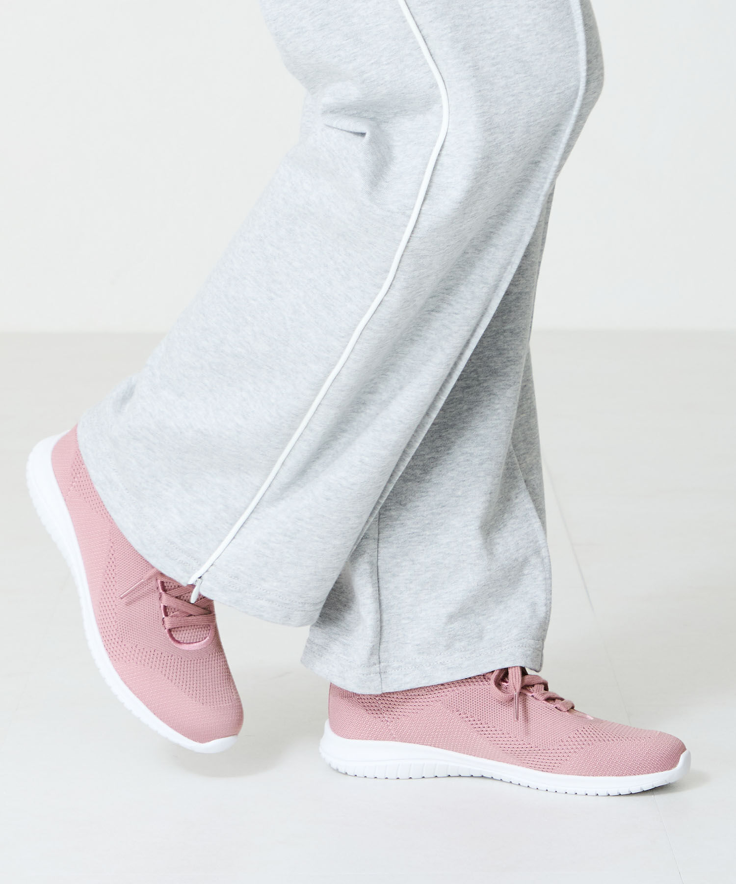 ORiental TRaffic「レースアップ ニット スニーカー /OT3765  トレンド　人気  軽い ワンタッチ」|スニーカー|