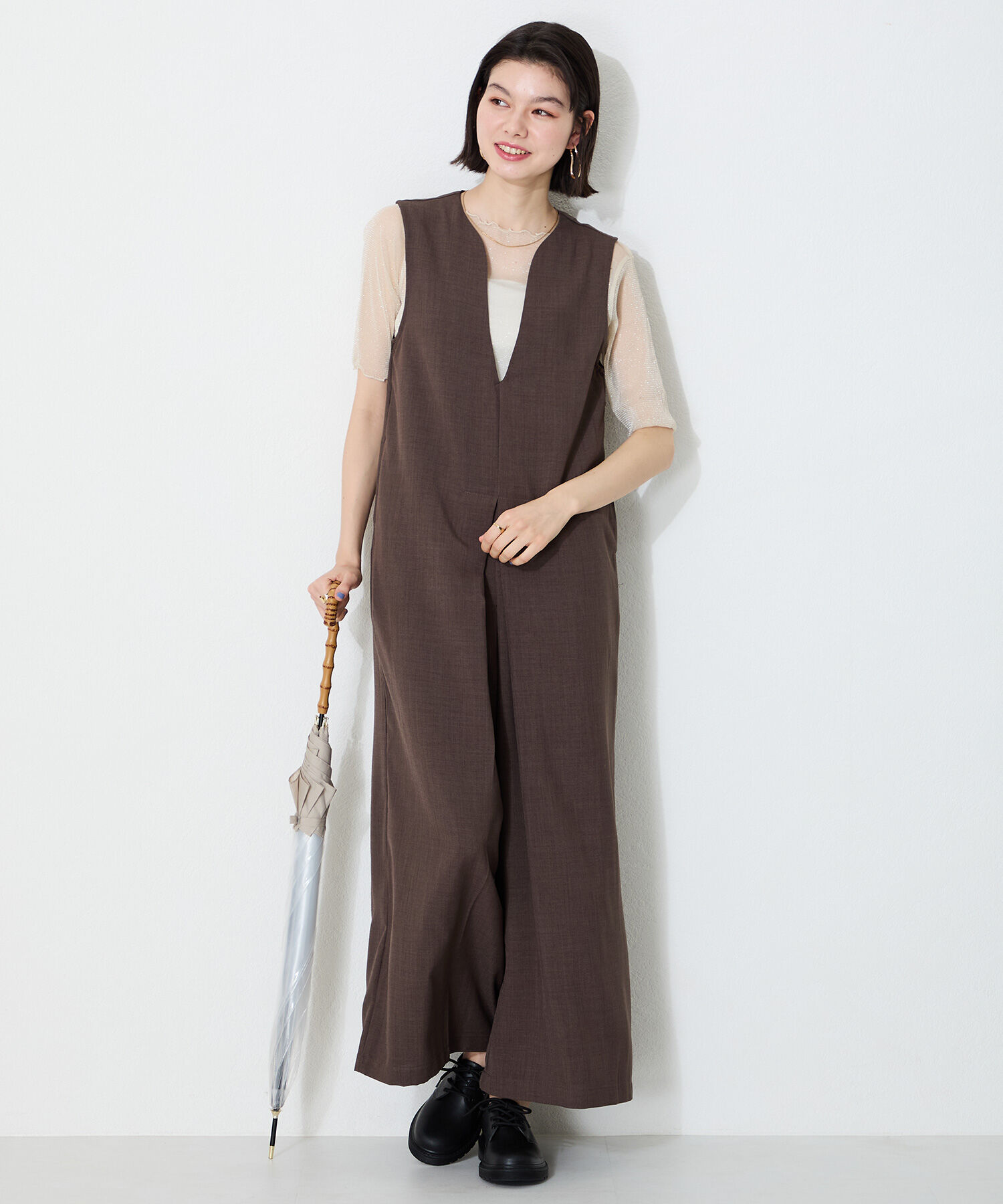 ORiental TRaffic「【防水】 タンクソール レースアップ レインシューズ /R-1022 通勤靴 晴雨兼用」|パンプス|