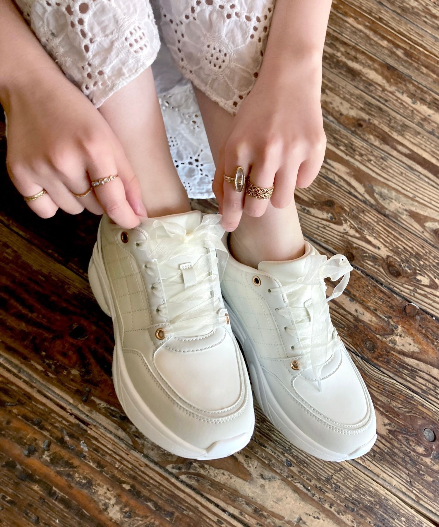 ORiental TRaffic「ヒールアップメタリックパーツスニーカー/OT3761 スニーカー 人気 トレンド」|スニーカー|