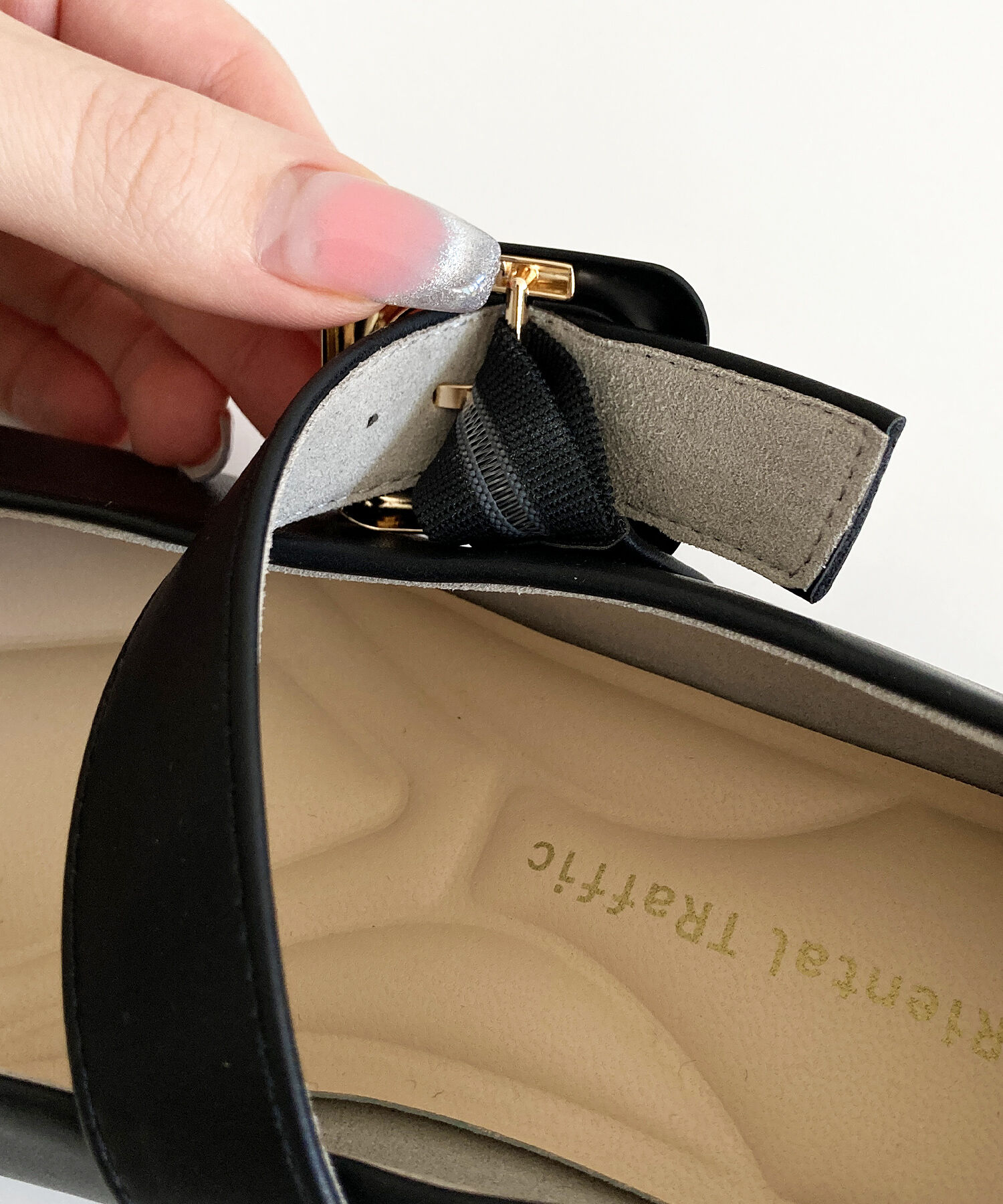 WA Oriental TRaffic「配色バックル柔らかフラットパンプス/52118 パンプス フィット クッション 人気 トレンド」|パンプス|