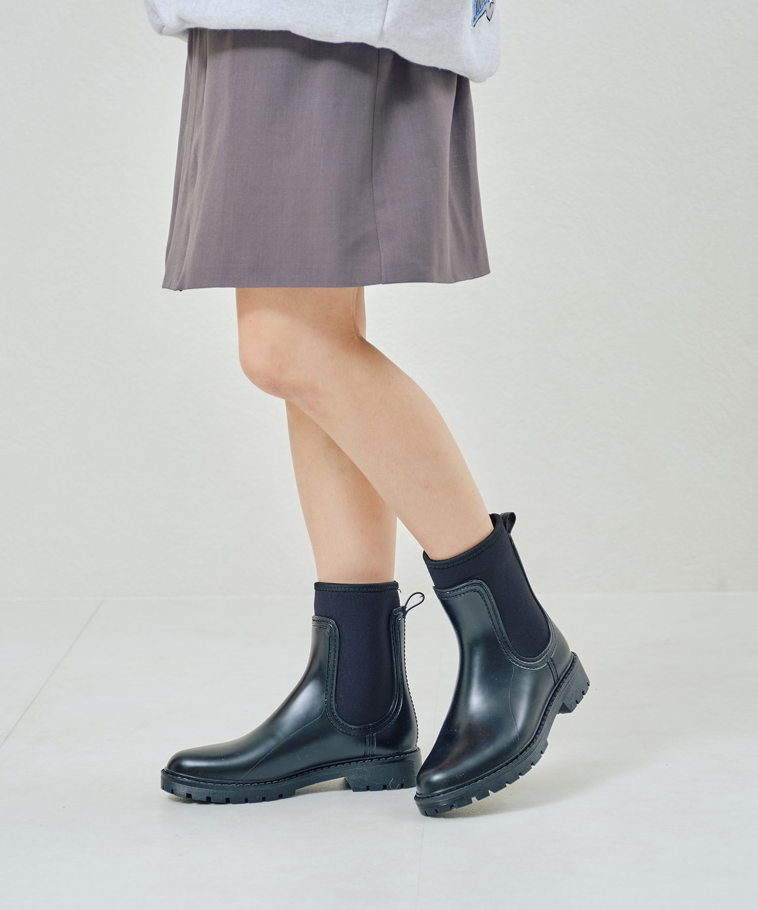 ORiental TRaffic「【防水】サイドネオプレーンレインブーツ/R-0019 レインブーツ 人気 トレンド 売れてる」|ショートブーツ|