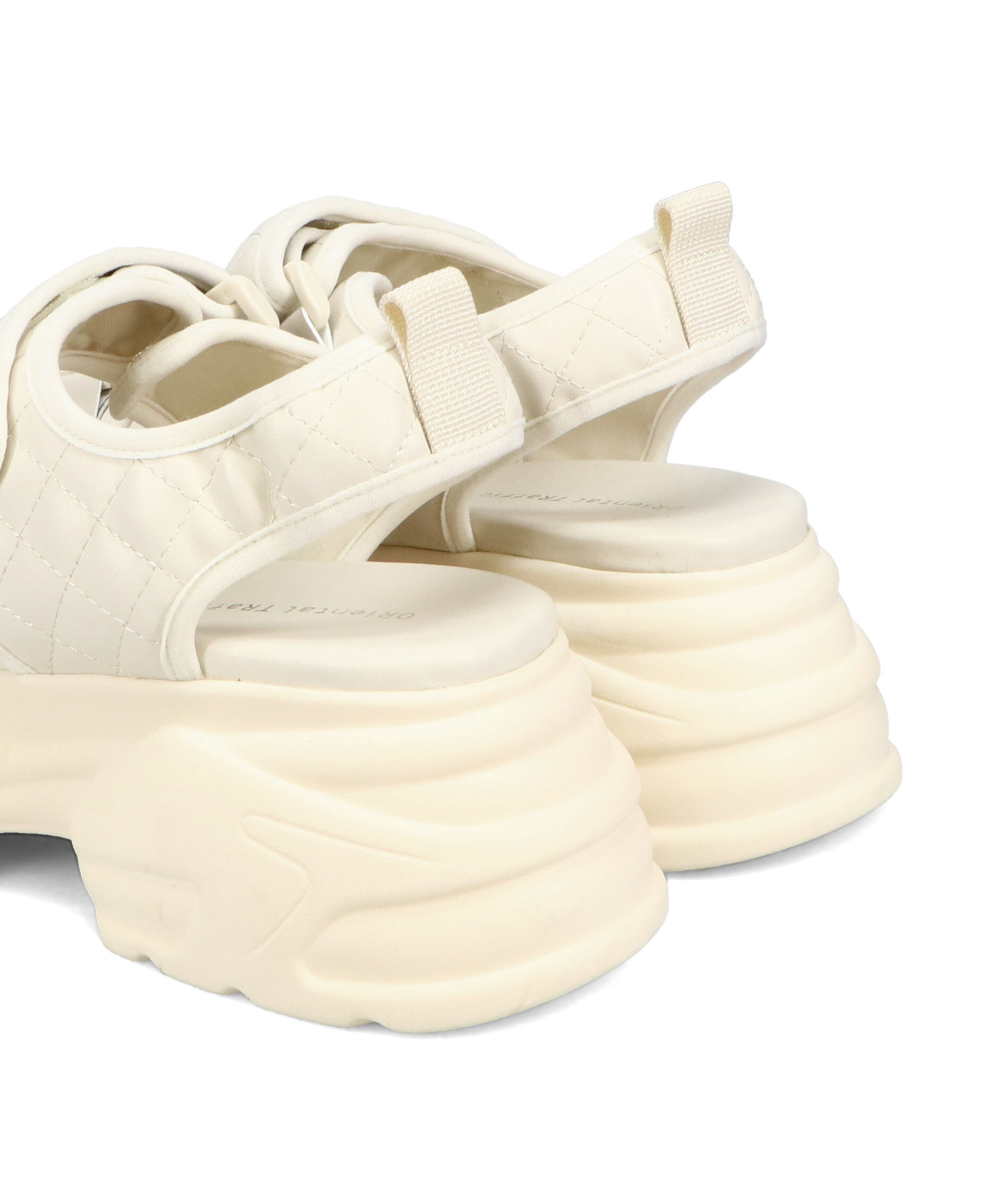 ORiental TRaffic「キルティングパールボタン厚底サンダル/51213 サンダル 厚底 人気」|サンダル|