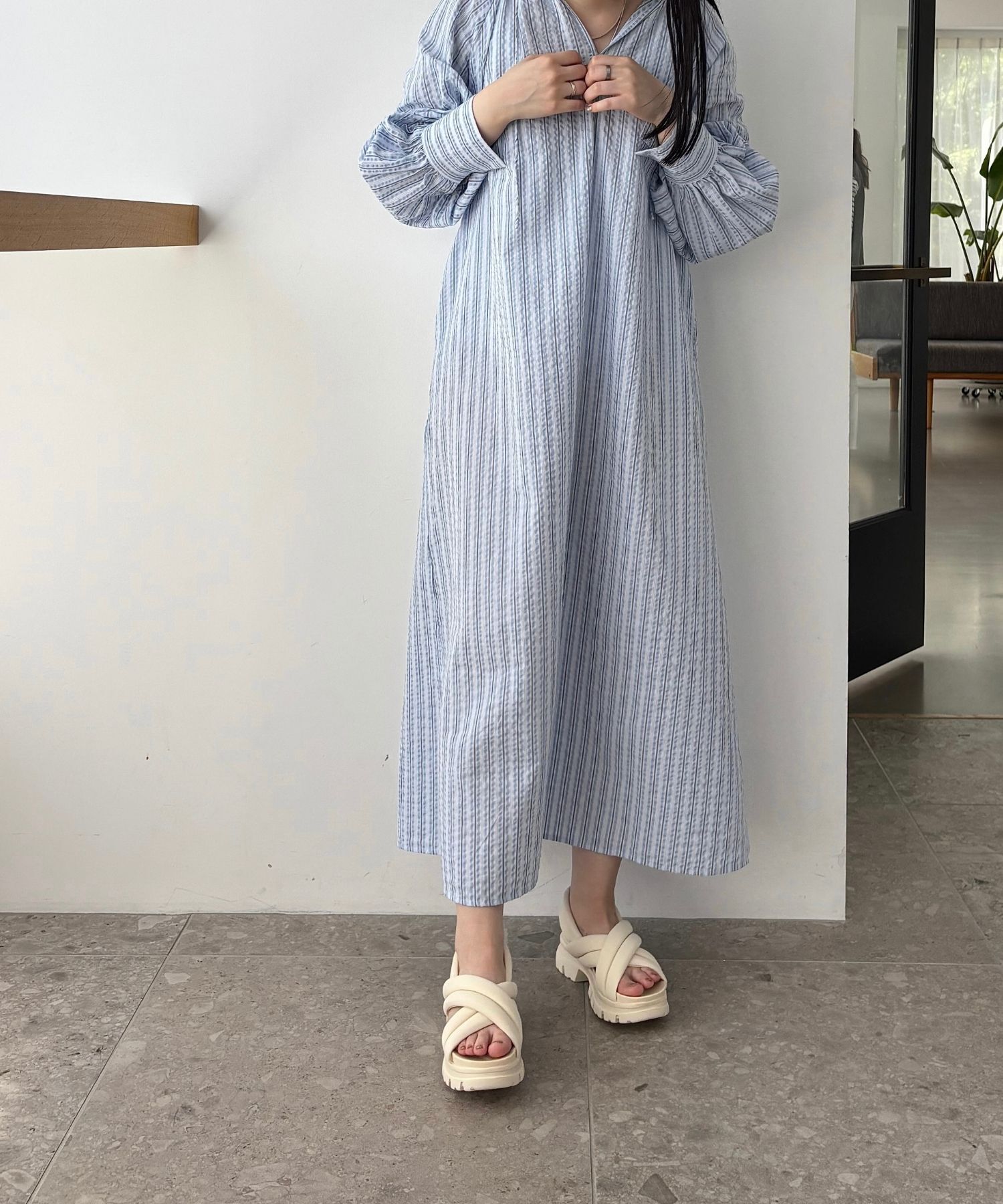 ORiental TRaffic「【トレンド】クロスベルト厚底サンダル/51201 サンダル 厚底 人気 売れてる」|サンダル|