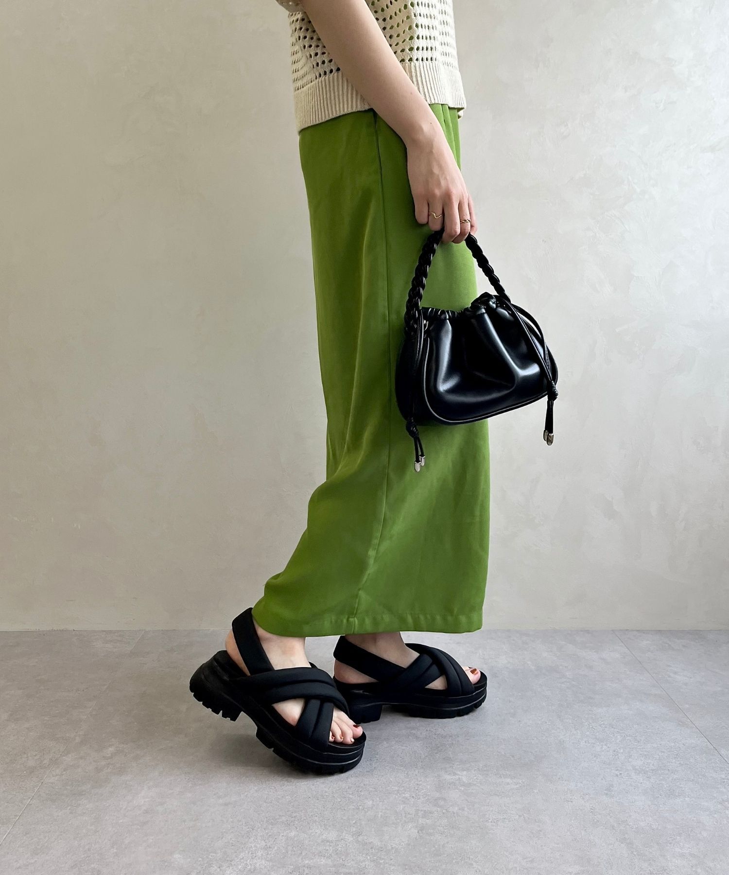 ORiental TRaffic「【トレンド】クロスベルト厚底サンダル/51201 サンダル 厚底 人気 売れてる」|サンダル|