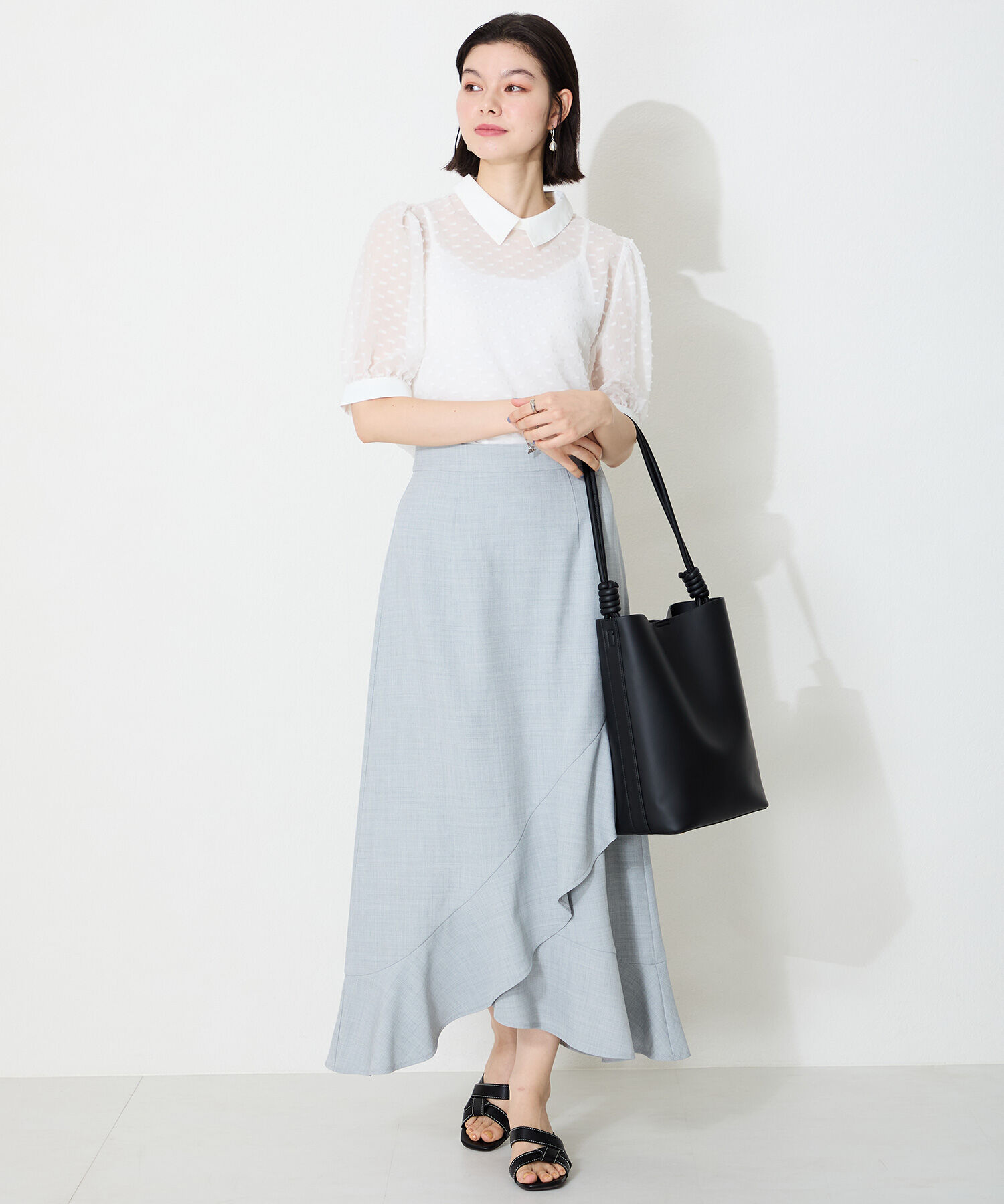 ORiental TRaffic「ウッドヒールクロスリボンサンダル/51209 サンダル 人気 トレンド」|サンダル|