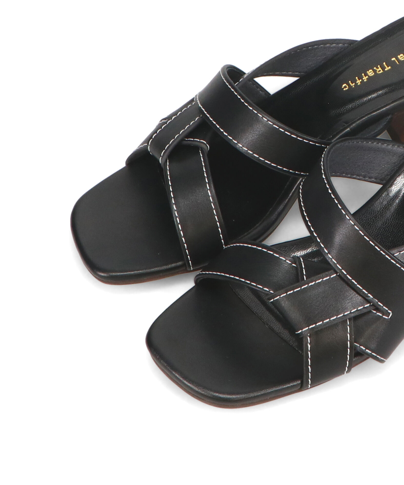 ORiental TRaffic「ウッドヒールクロスリボンサンダル/51209 サンダル 人気 トレンド」|サンダル|