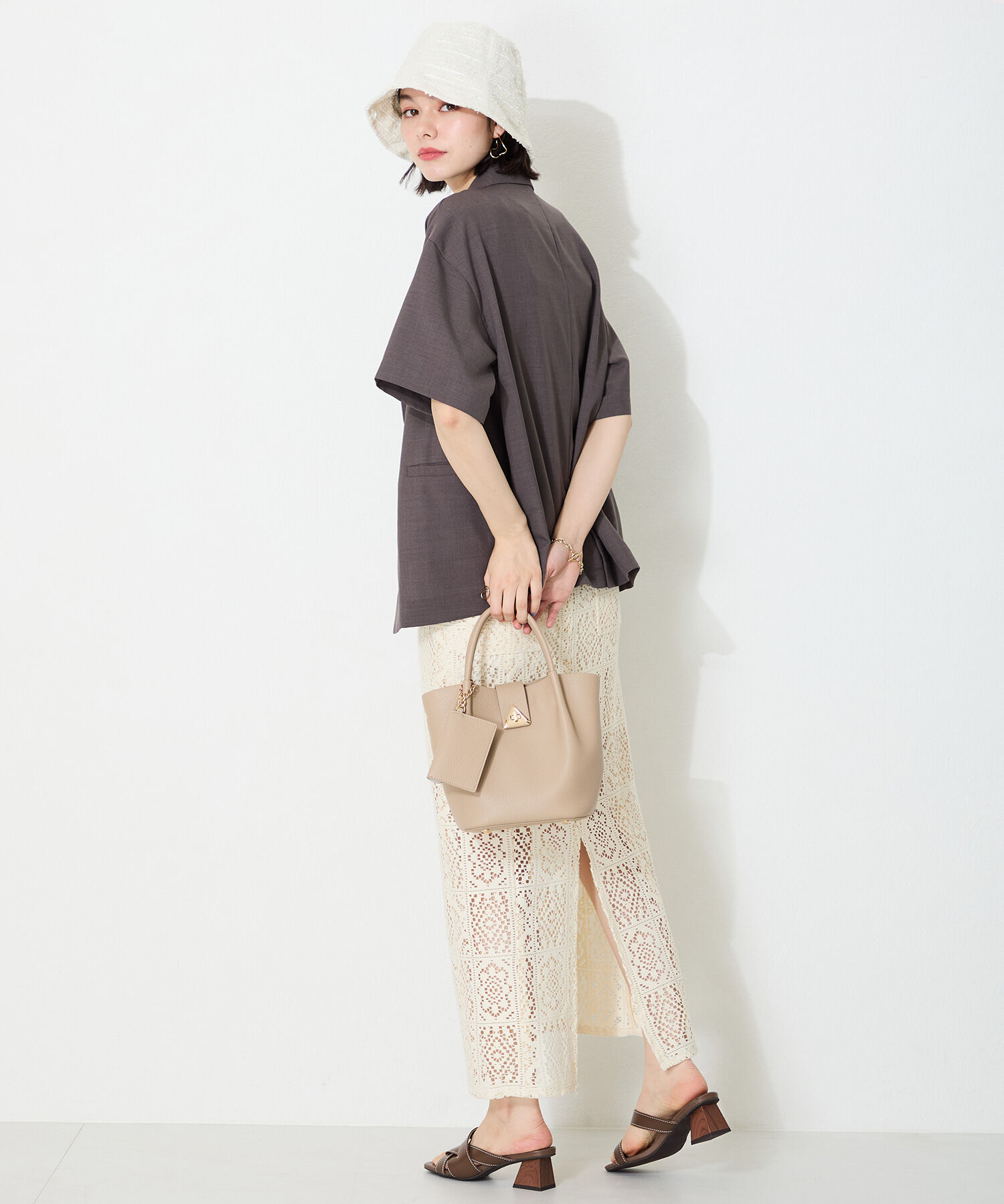 ORiental TRaffic「ウッドヒールクロスリボンサンダル/51209 サンダル 人気 トレンド」|サンダル|