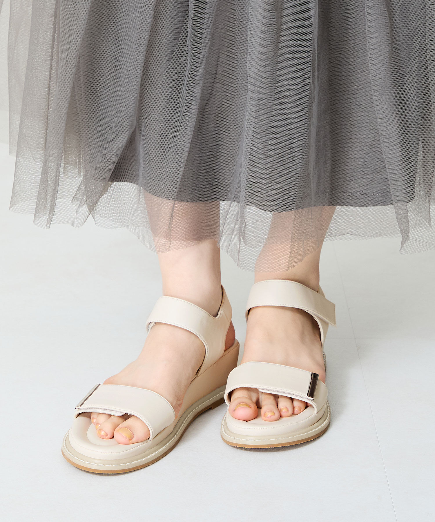 WA Oriental TRaffic「ワンベルトクッションウエッジサンダル/52205 人気 トレンド 売れてる サンダル」|サンダル|