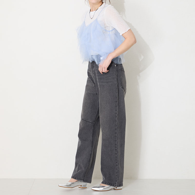 ORiental TRaffic「【WEB限定】スリットカット ポインテッドトゥ ヒール パンプス /55105 通勤 Vカット シンプル」|パンプス|