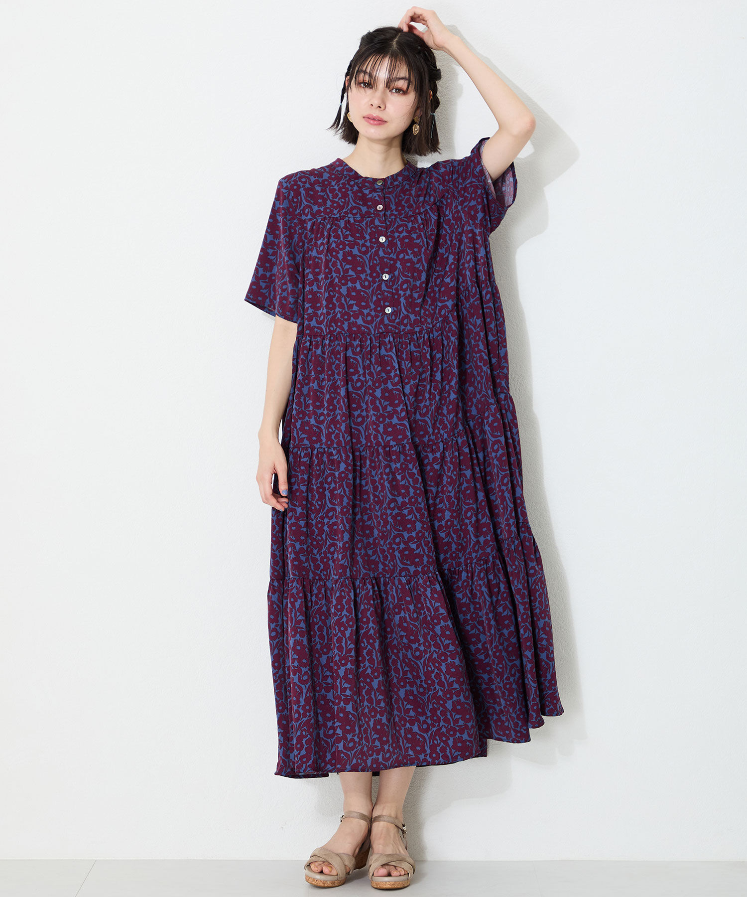 WA Oriental TRaffic「アーモンドトゥクロスウエッジサンダル/52201 サンダル トレンド 人気 クッション」|サンダル|