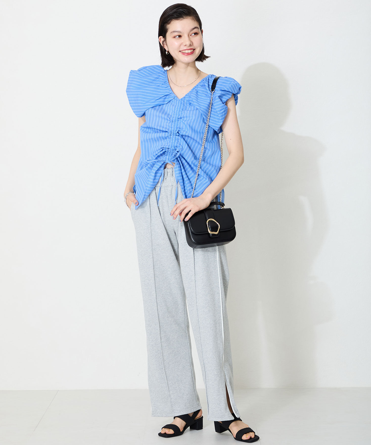 WA Oriental TRaffic「ソフトレザーダブルベルトサンダル/52208 柔らかい 人気 フィット トレンド」|サンダル|