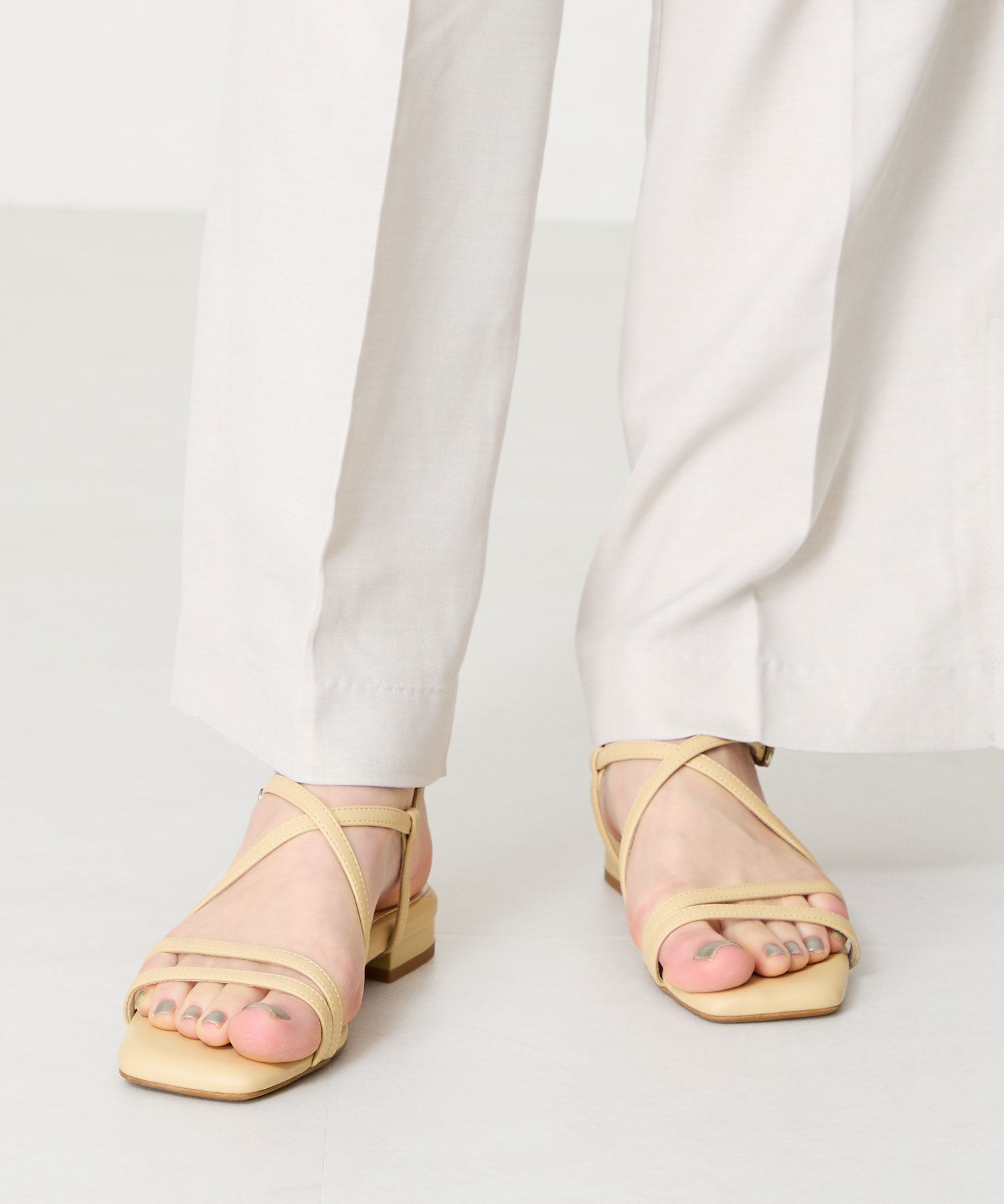 WA Oriental TRaffic「ナローストラップフラットサンダル/52209 サンダル　フラット 抜け感 人気 トレンド」|サンダル|