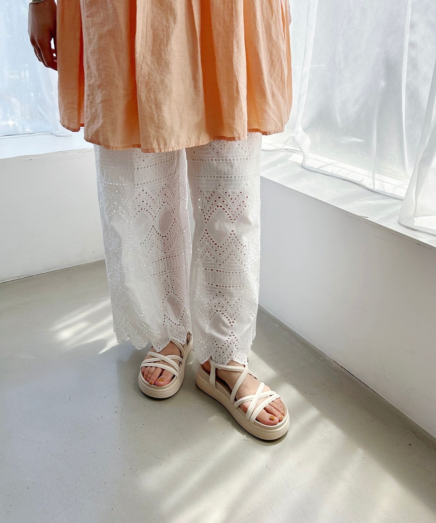 ORiental TRaffic「クロスストラップ軽量ソールサンダル/51218 柔らかい フィット 人気 トレンド」|サンダル|