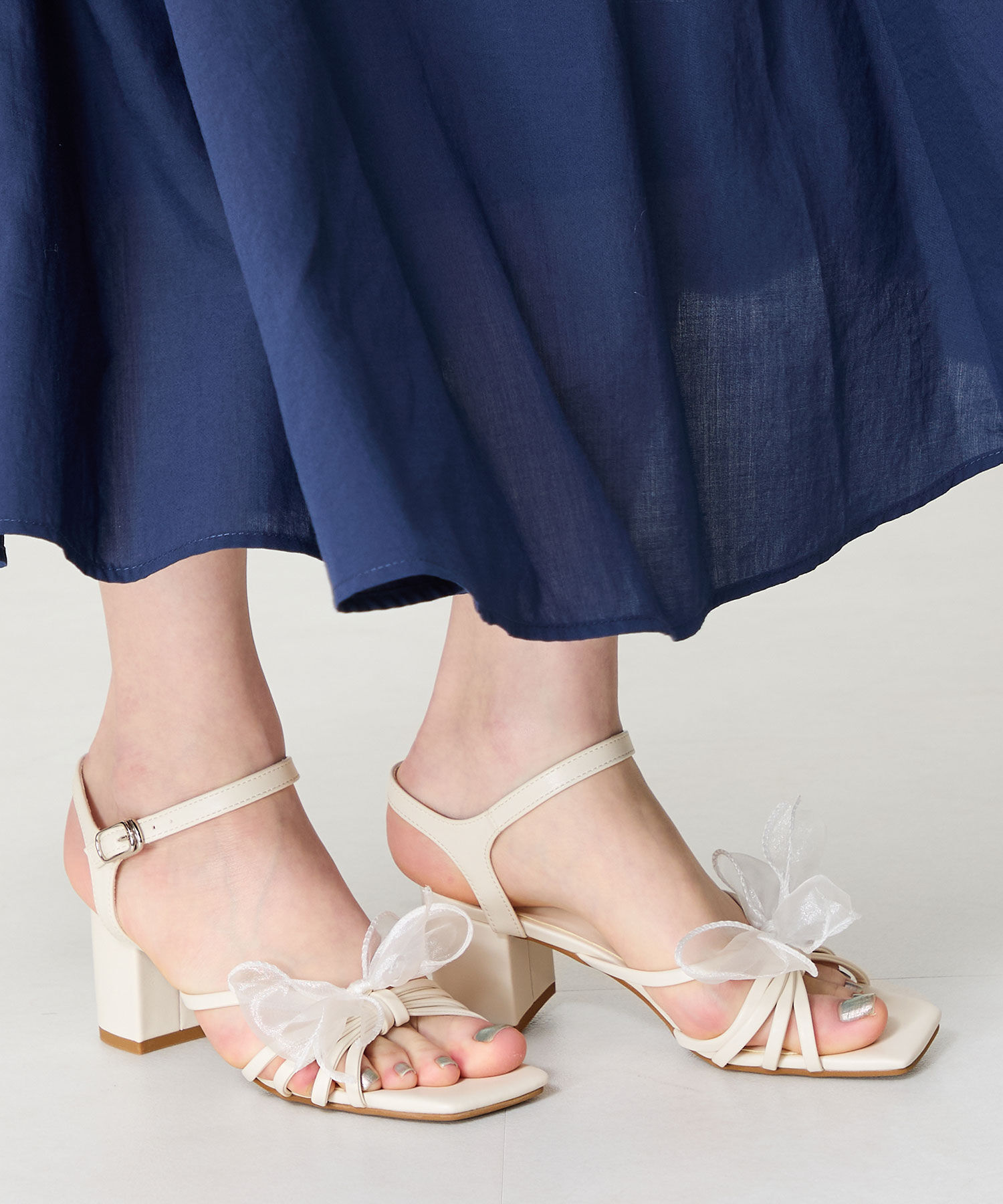ORiental TRaffic「ビッグチュールリボンヒールサンダル/51220 サンダル 人気 トレンド」|サンダル|