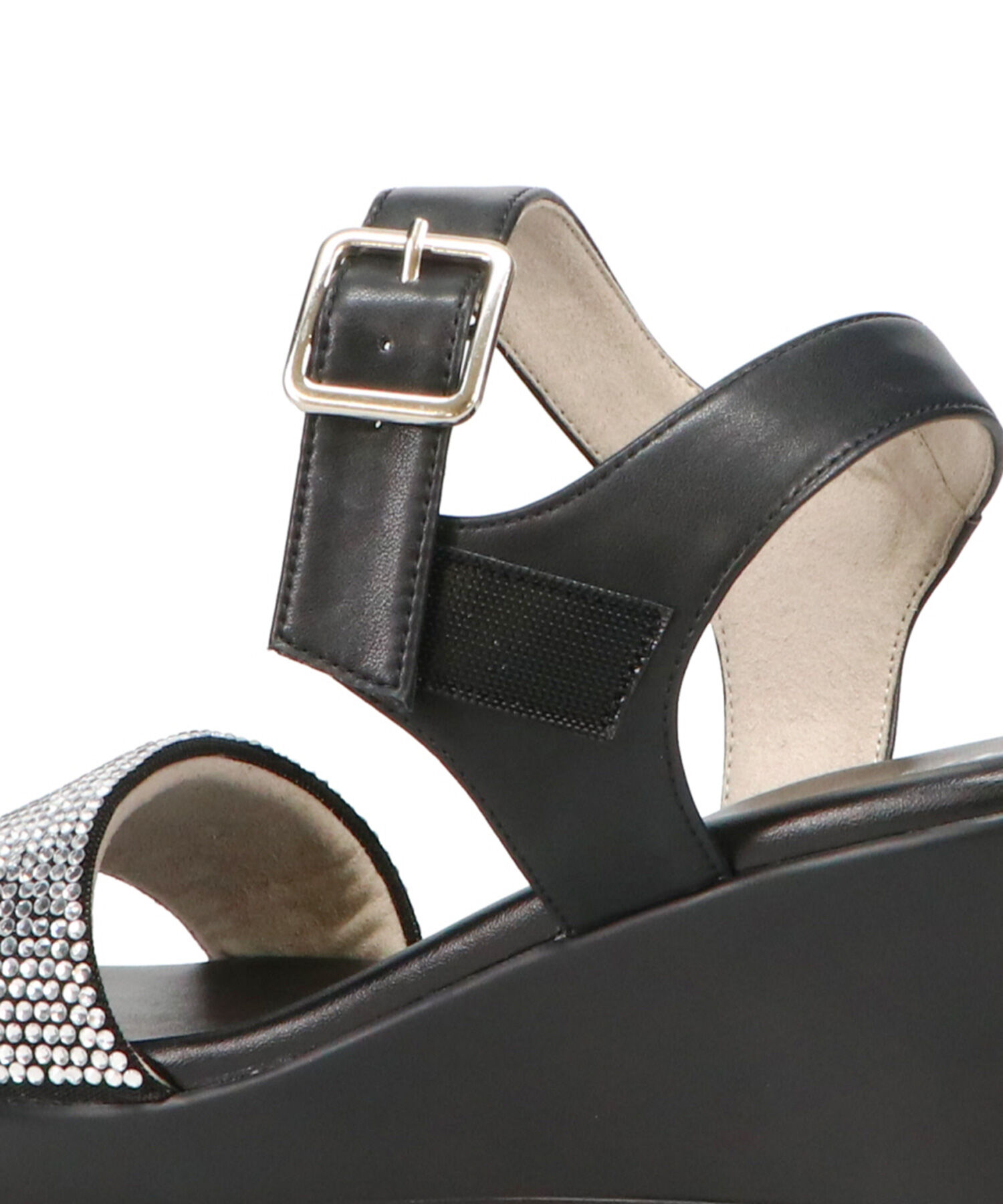 WA Oriental TRaffic「ラインストーンウエッジヒールサンダル/52210 人気 トレンド ヒール6.5cm」|サンダル|