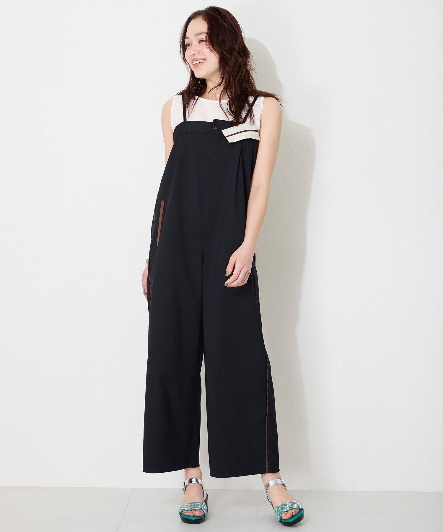 WA Oriental TRaffic「ラインストーンウエッジヒールサンダル/52210 人気 トレンド ヒール6.5cm」|サンダル|