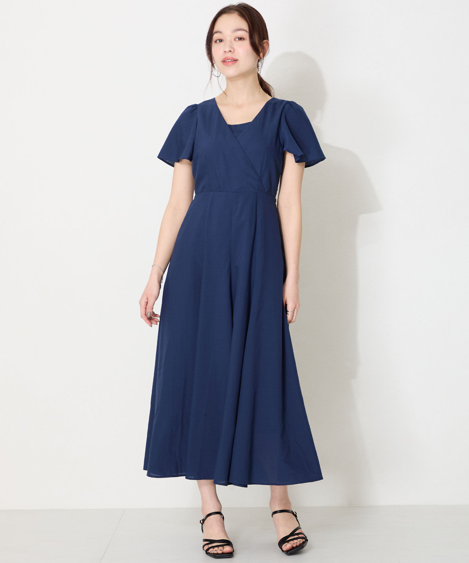 ORiental TRaffic「アシンメトリーストラップヒールサンダル/51230 サンダル 人気 トレンド ヒール6.7cm」|サンダル|