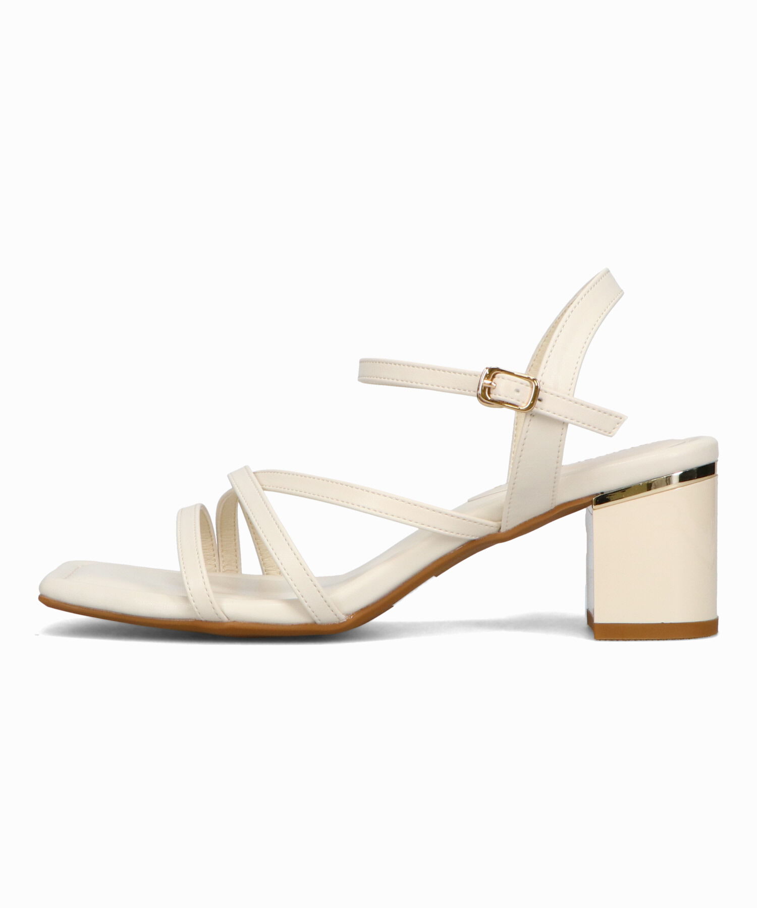 ORiental TRaffic「アシンメトリーストラップヒールサンダル/51230 サンダル 人気 トレンド ヒール6.7cm」|サンダル|