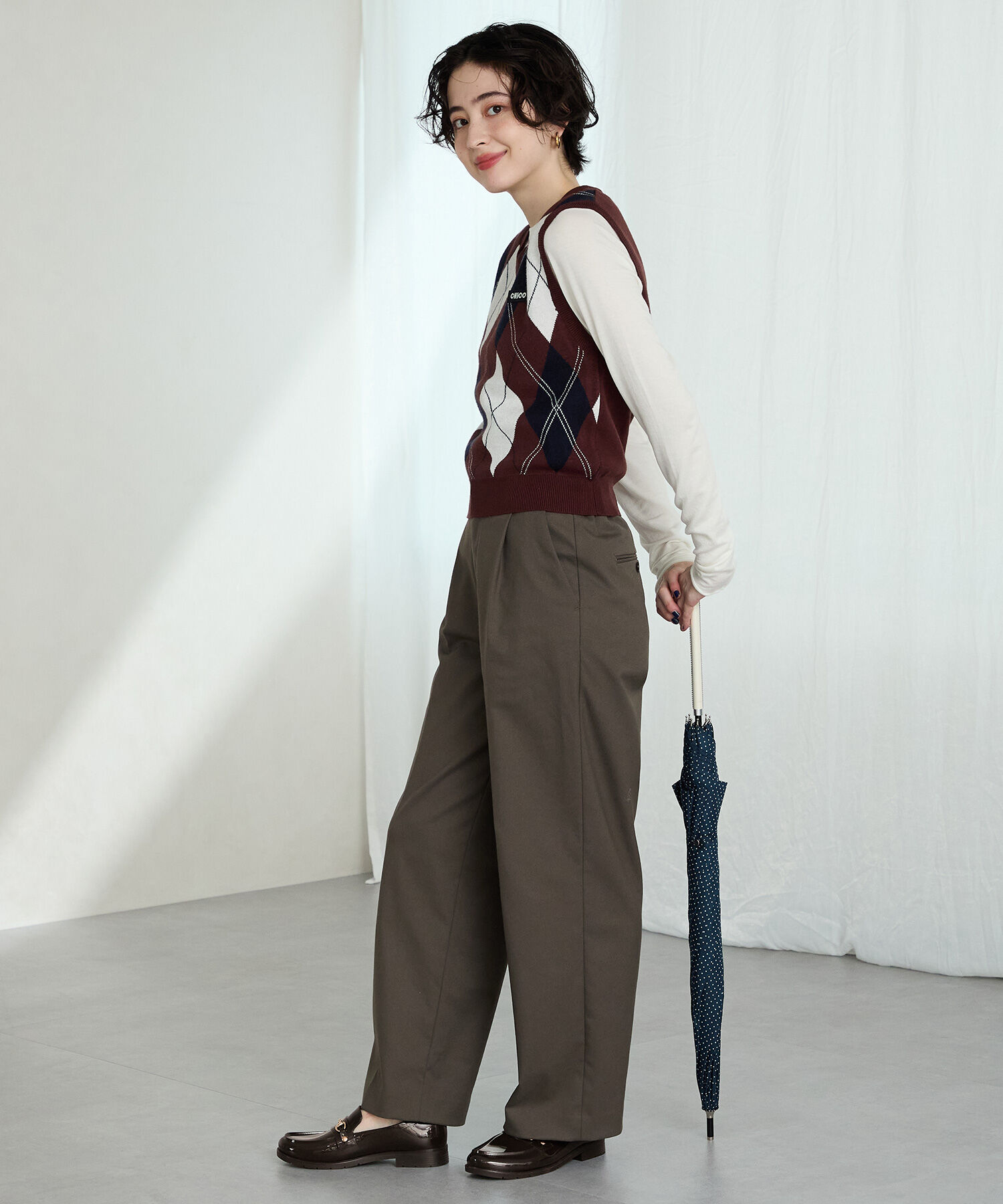 ORiental TRaffic「【防水】ビットモチーフ PVC レイン ローファー /R-1021 柔らかい 通勤 ゆったり」|パンプス|