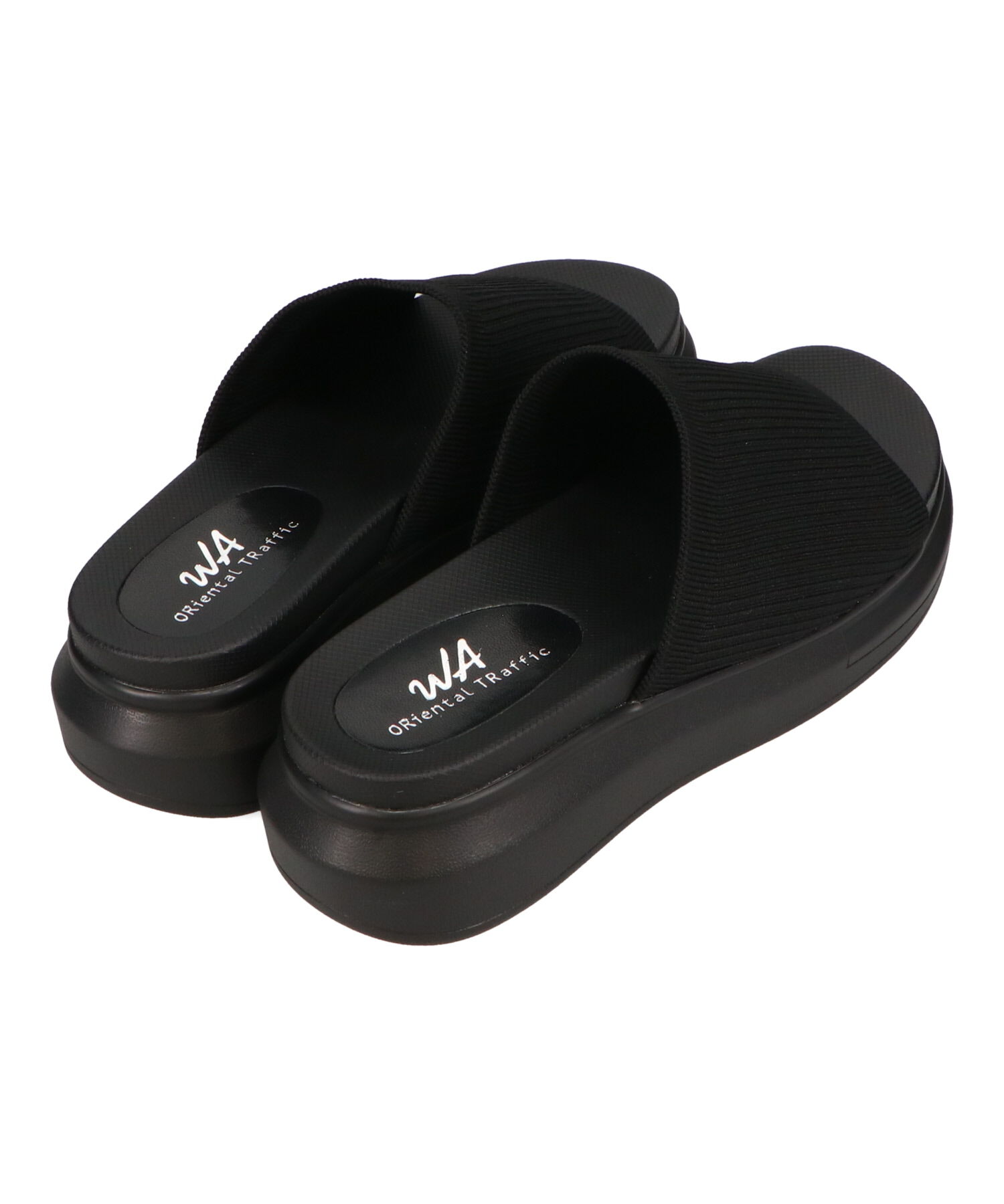 WA Oriental TRaffic「厚底ニットミュールサンダル/52215 サンダル 厚底 ニット ミュール 人気 トレンド」|サンダル|