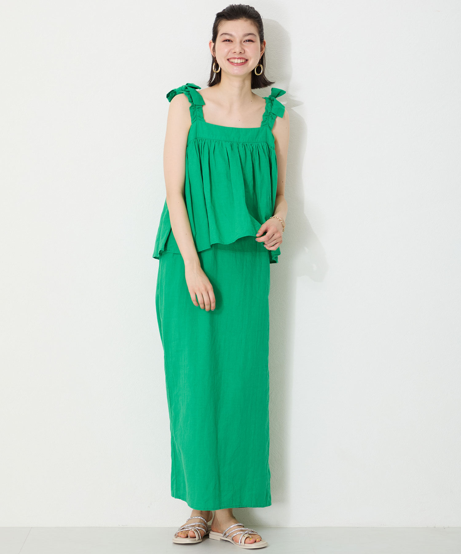 ORiental TRaffic「ラインストーンストラップトングサンダル/51232 サンダル トング 人気 フェミニン」|サンダル|