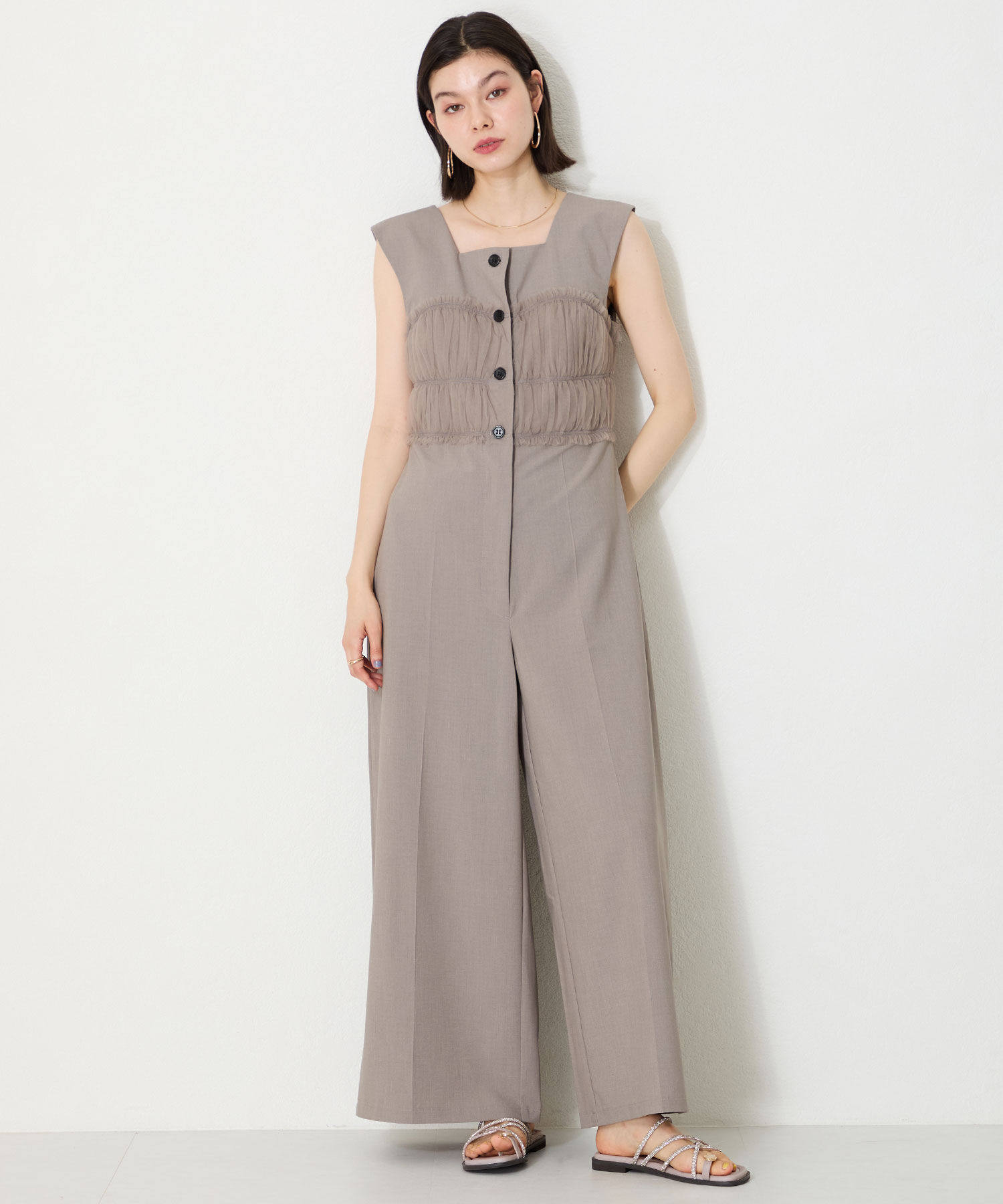 ORiental TRaffic「ラインストーンストラップトングサンダル/51232 サンダル トング 人気 フェミニン」|サンダル|