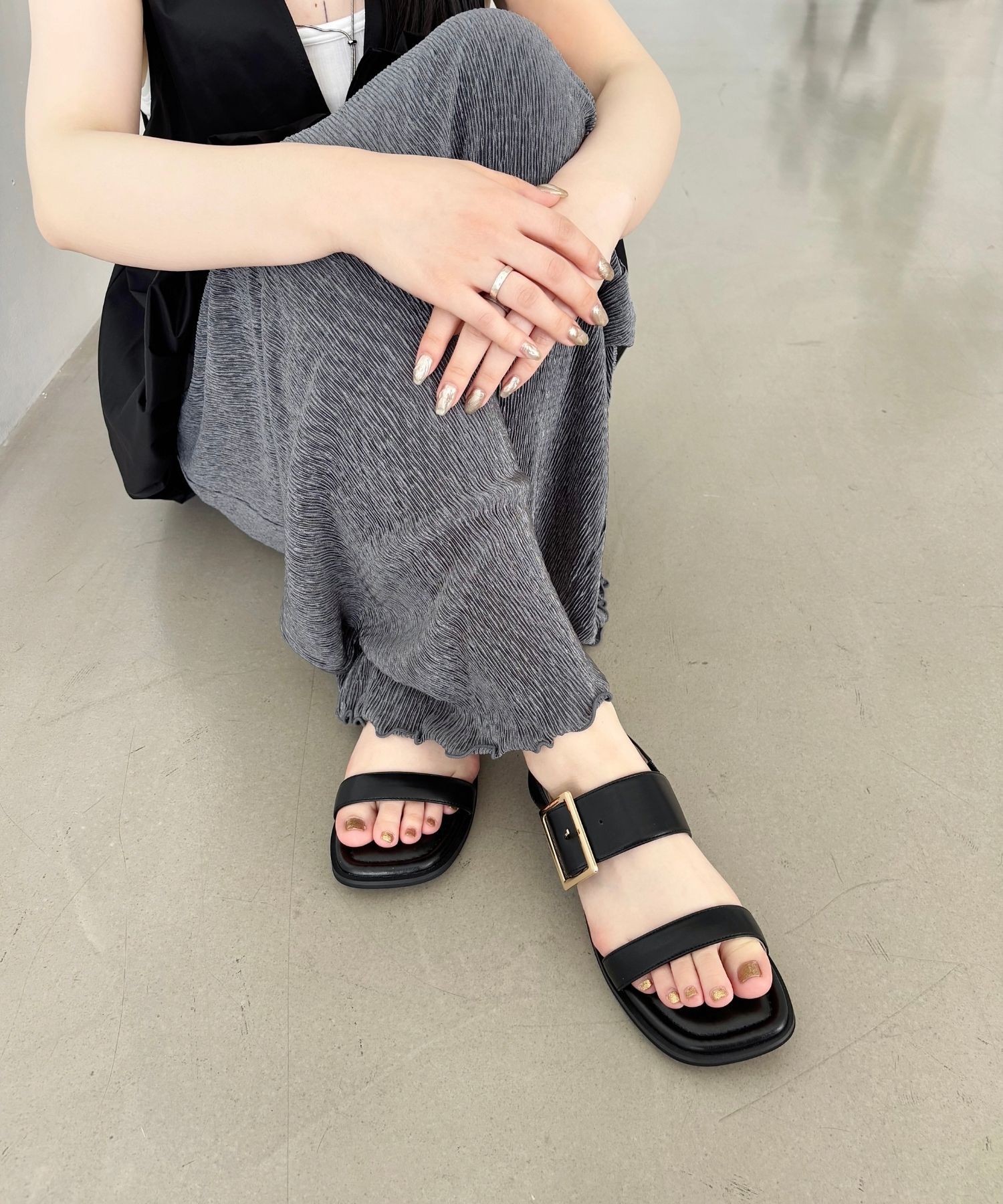 WA Oriental TRaffic「ベルトバックルフラットサンダル/52217 サンダル トレンド 人気 フラット」|サンダル|