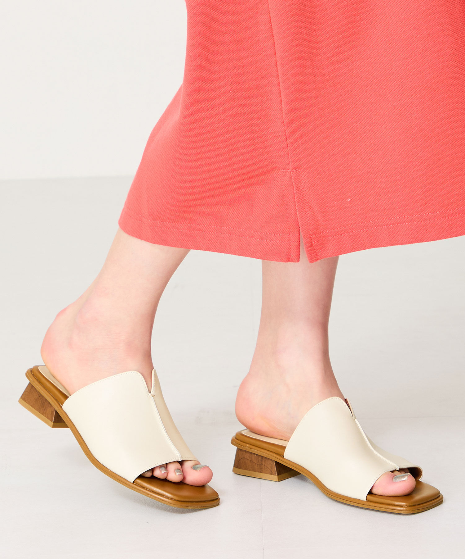 ORiental TRaffic「【WEB限定】●人気アイテム●センタースリットミュールサンダル/55206 サンダル 」|サンダル|