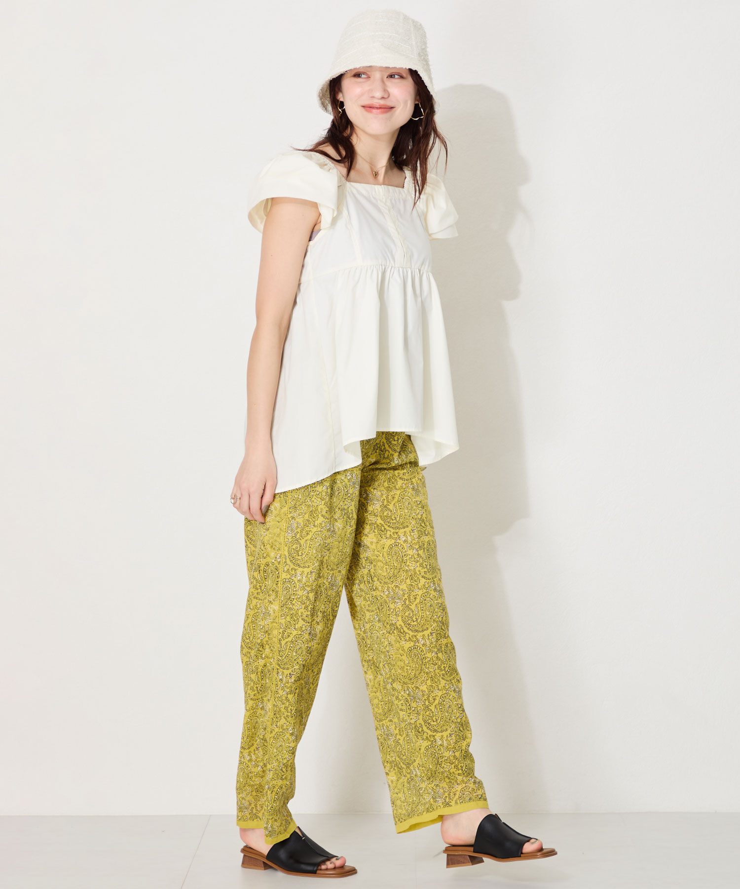 ORiental TRaffic「【WEB限定】●人気アイテム●センタースリットミュールサンダル/55206 サンダル 」|サンダル|