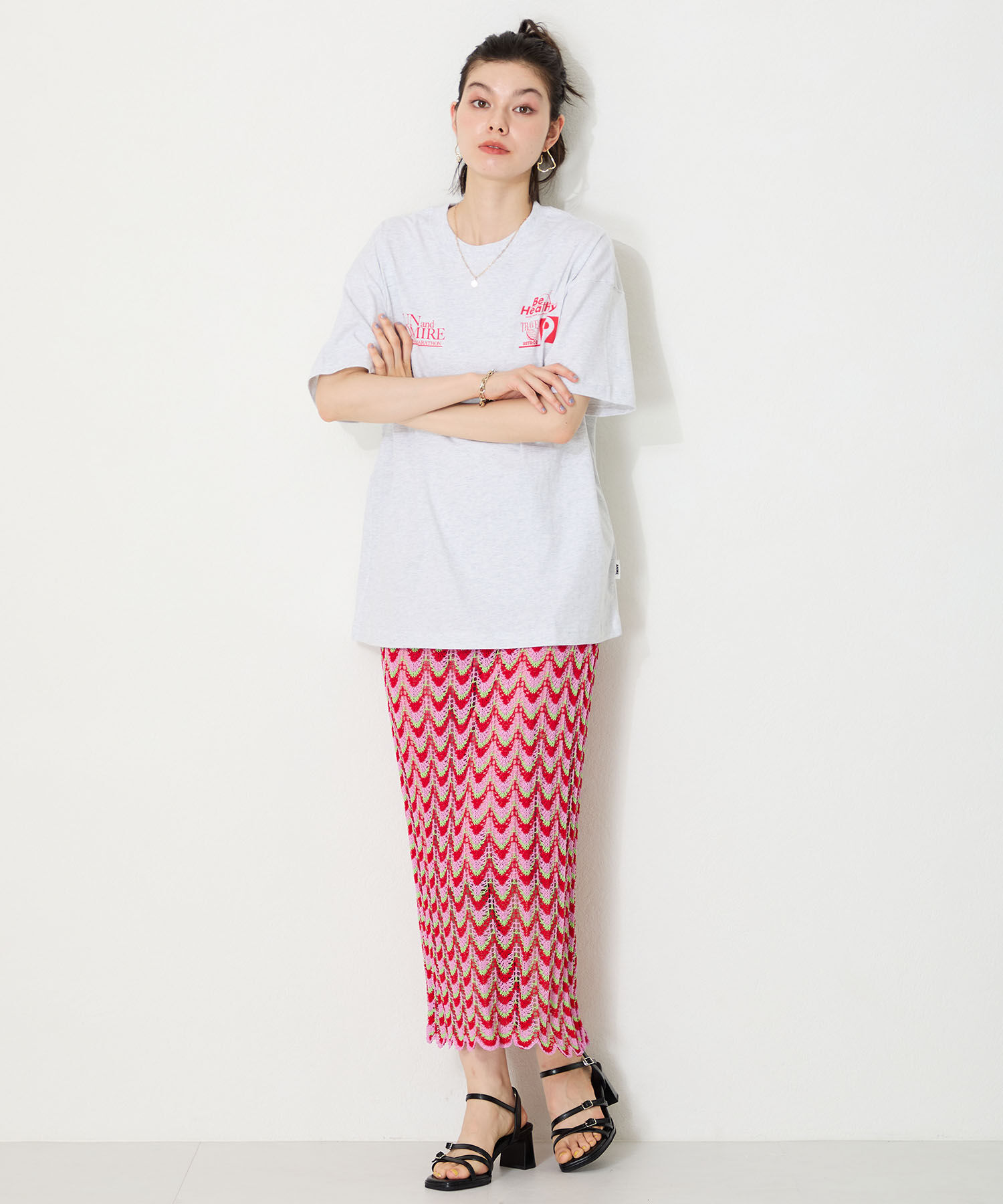 ORiental TRaffic「●2025春夏新作●スクエアバックルデザインヒールサンダル/51233」|サンダル|