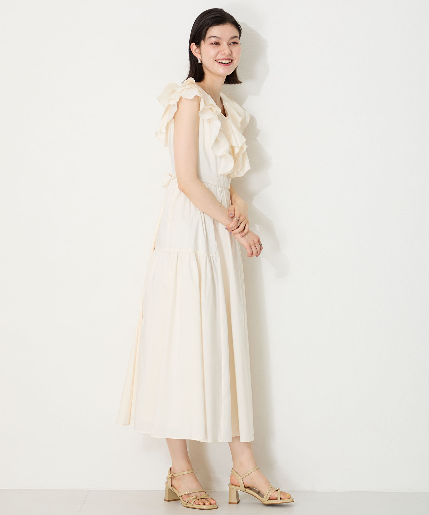 ORiental TRaffic「●2025春夏新作●スクエアバックルデザインヒールサンダル/51233」|サンダル|