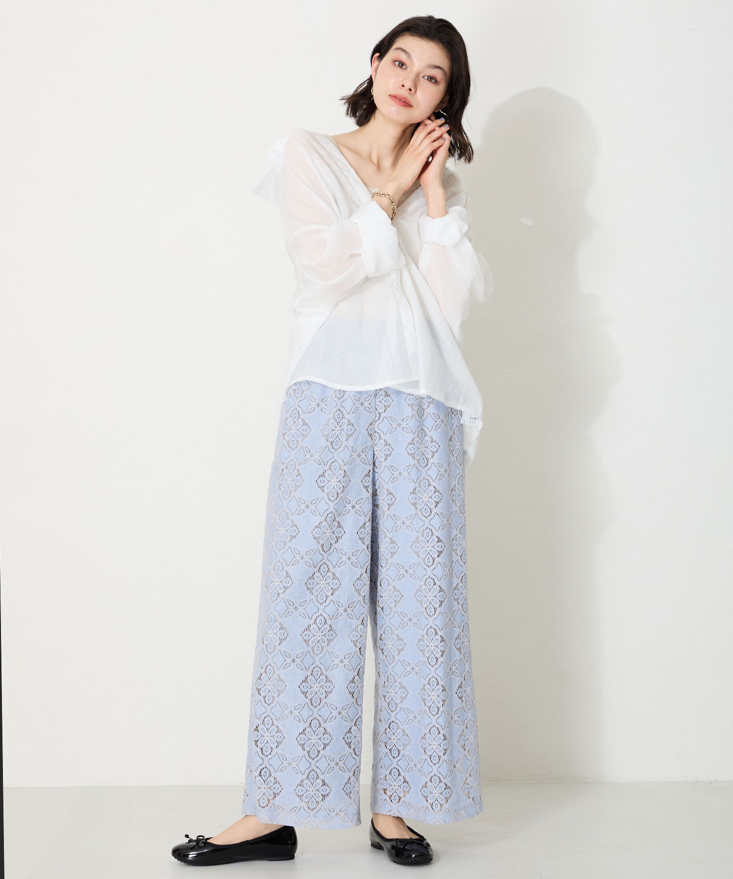 ORiental TRaffic「【防水】バレエ レインパンプス /R-1025 晴雨兼用 バレエシューズ フラット クッション」|パンプス|