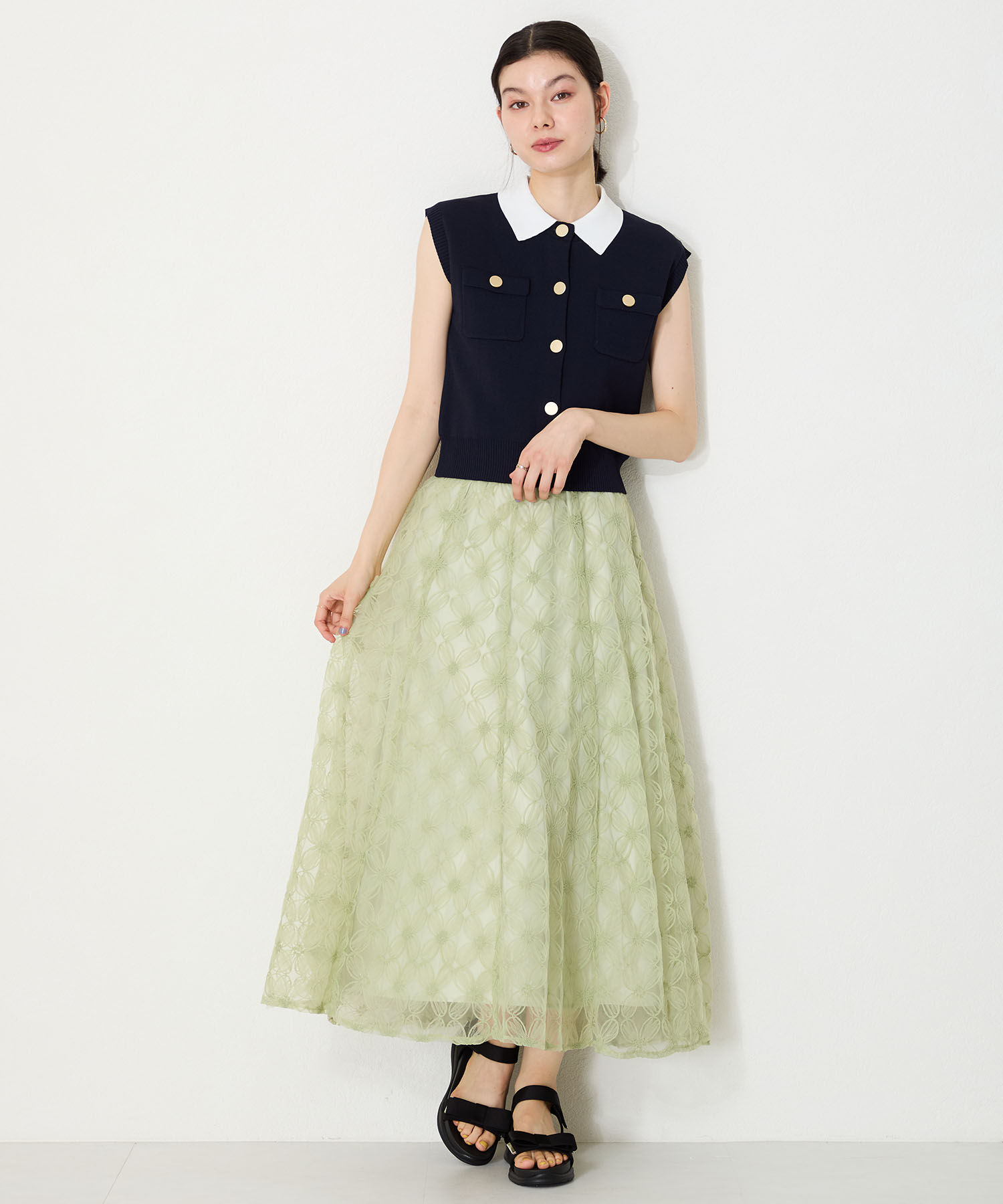 WA Oriental TRaffic「サテンリボン厚底サンダル/52219 厚底 人気 トレンド リボン」|サンダル|