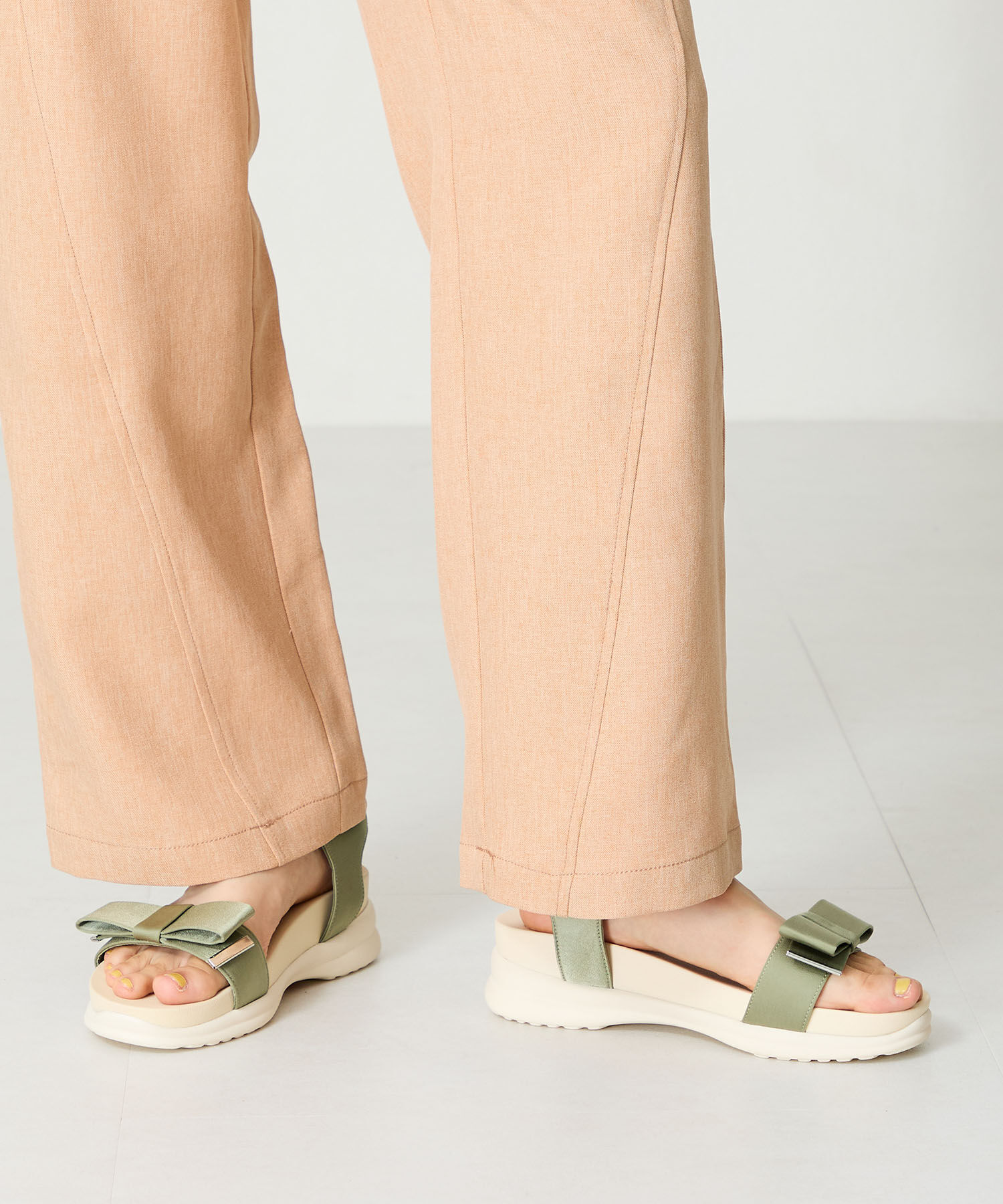 WA Oriental TRaffic「サテンリボン厚底サンダル/52219 厚底 人気 トレンド リボン」|サンダル|