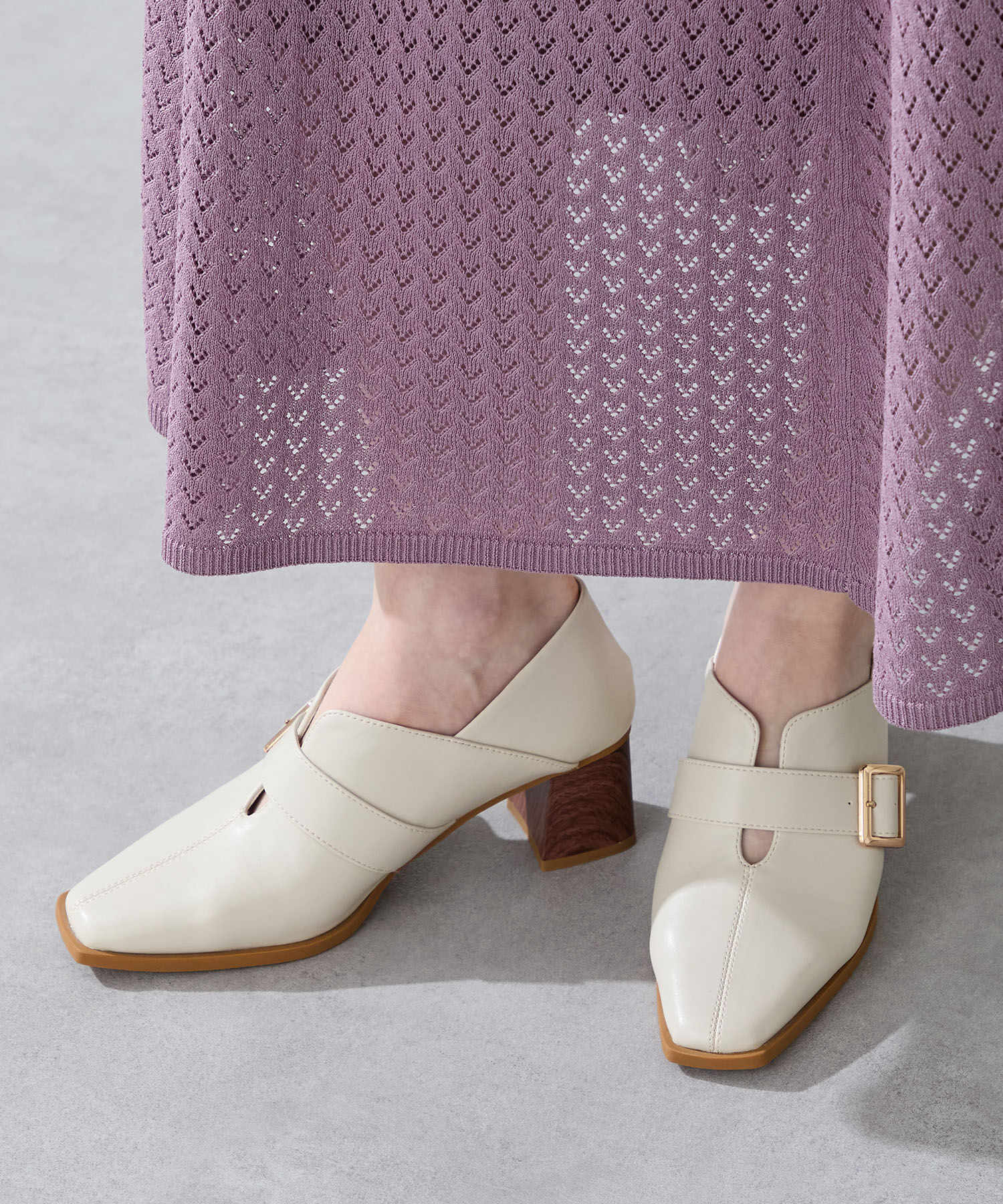 ORiental TRaffic「ウッドヒールベルトパンプス/51303」|パンプス|