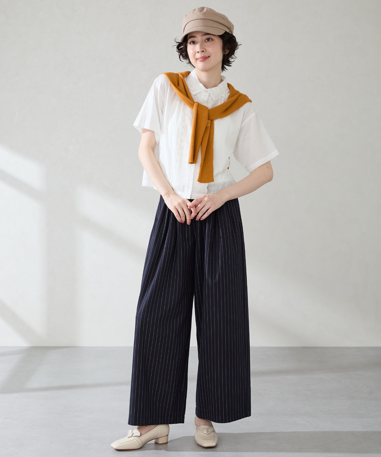 ORiental TRaffic「【WEB限定】リボンデザイン 甲深パンプス /55301 ヒール3.5ｃｍ ヒールローファー」|パンプス|